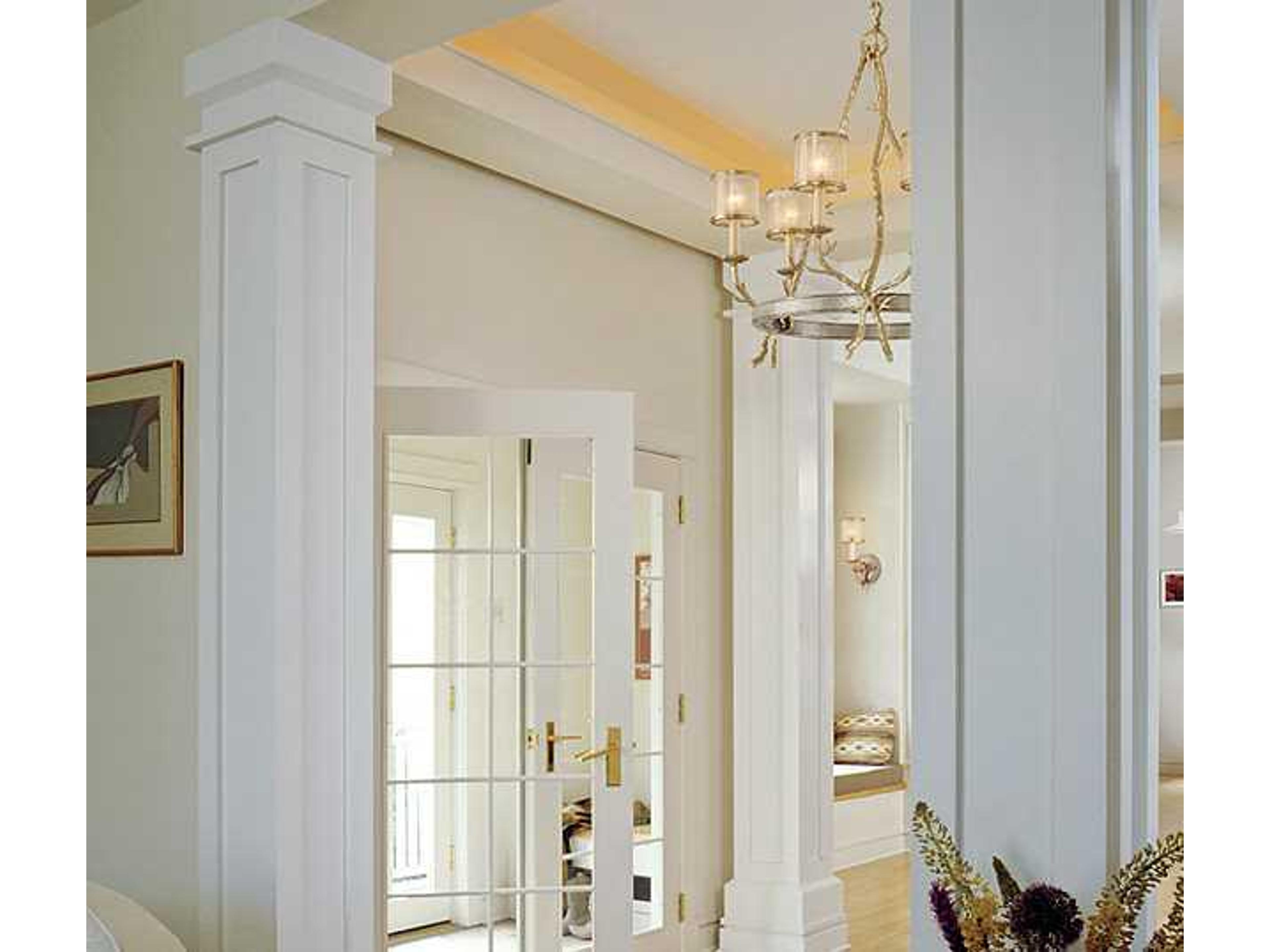 Corbett Lighting Parc Royale 6-Light Gold Silver Leaf Glass Drum Chandelier