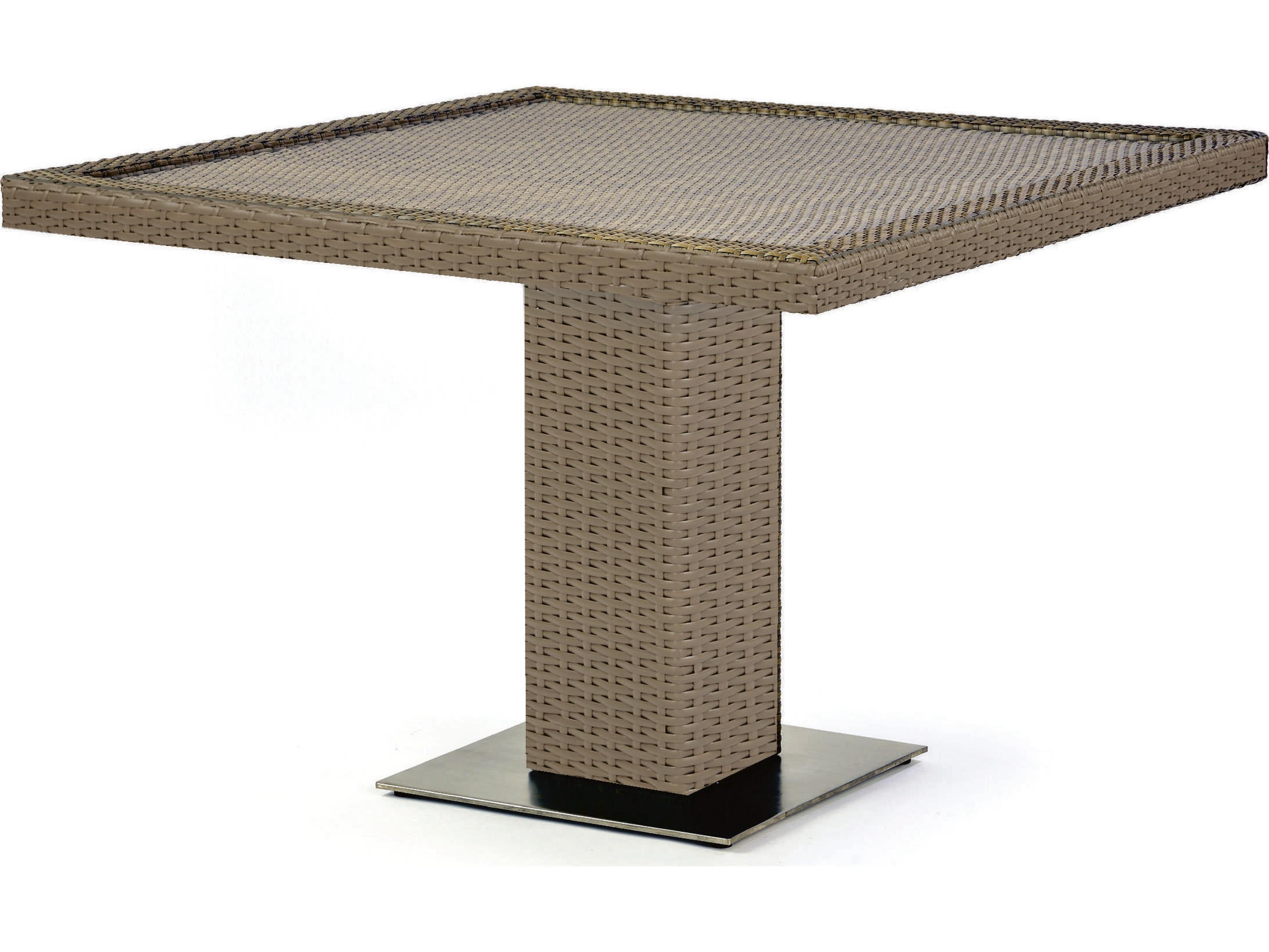 Square Pedestal Patio Dining Table