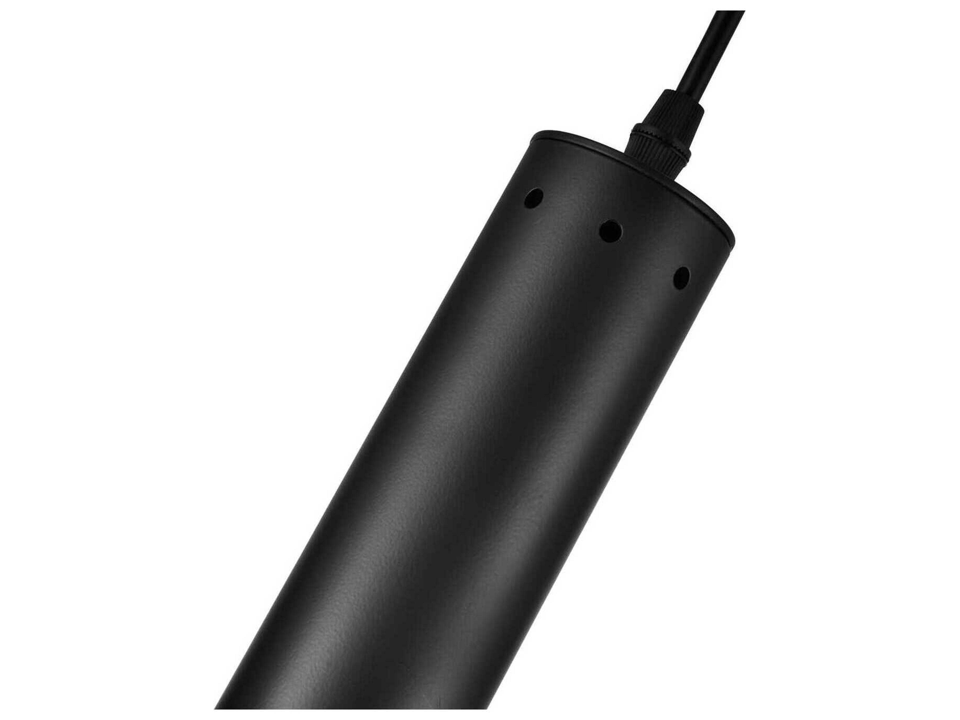 CWI Lighting Anem 1-Light Matte Black Satin Gold Cylinder Mini Pendant