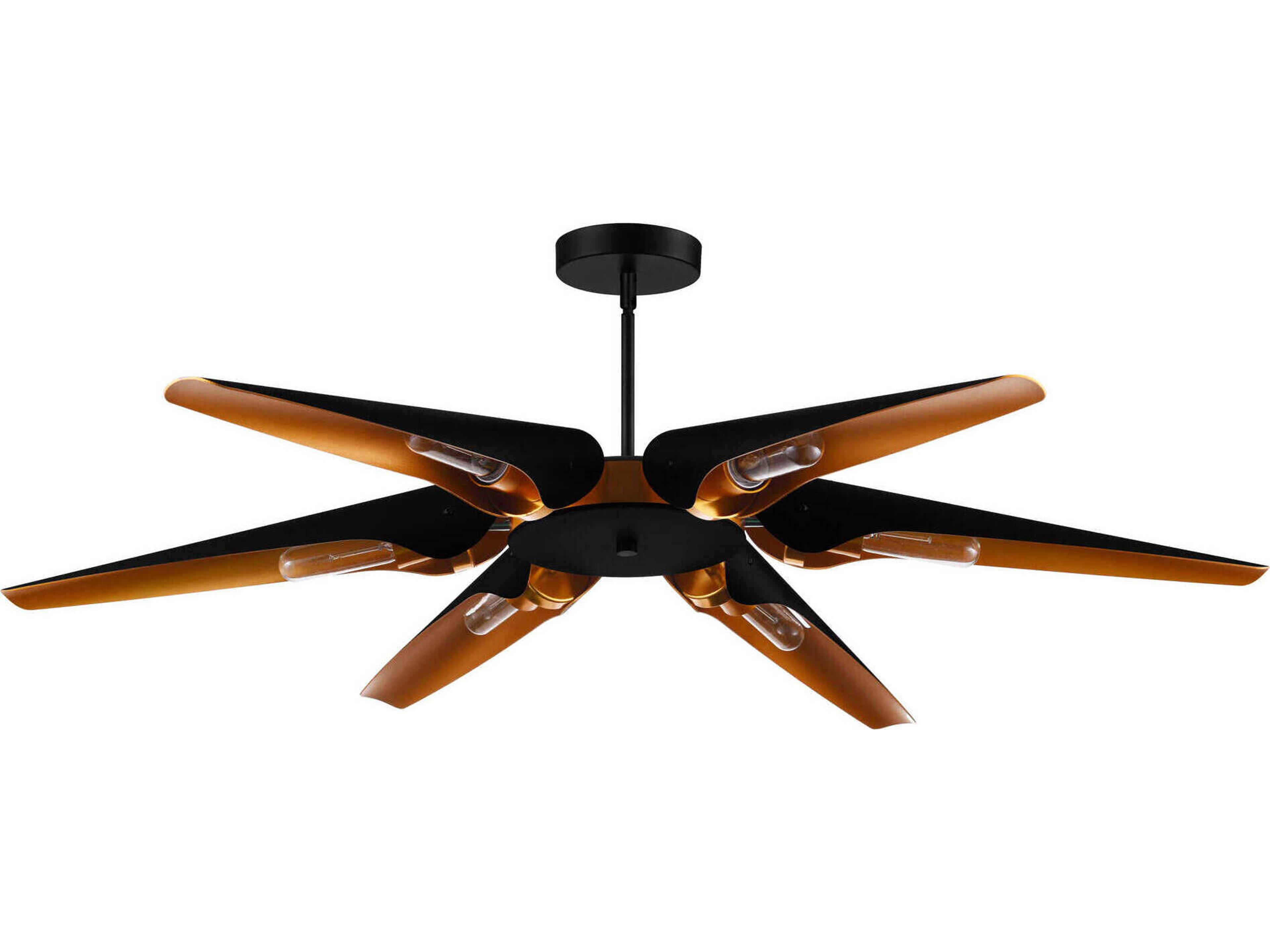 CWI Lighting Amar 6-Light Matte Black Chandelier