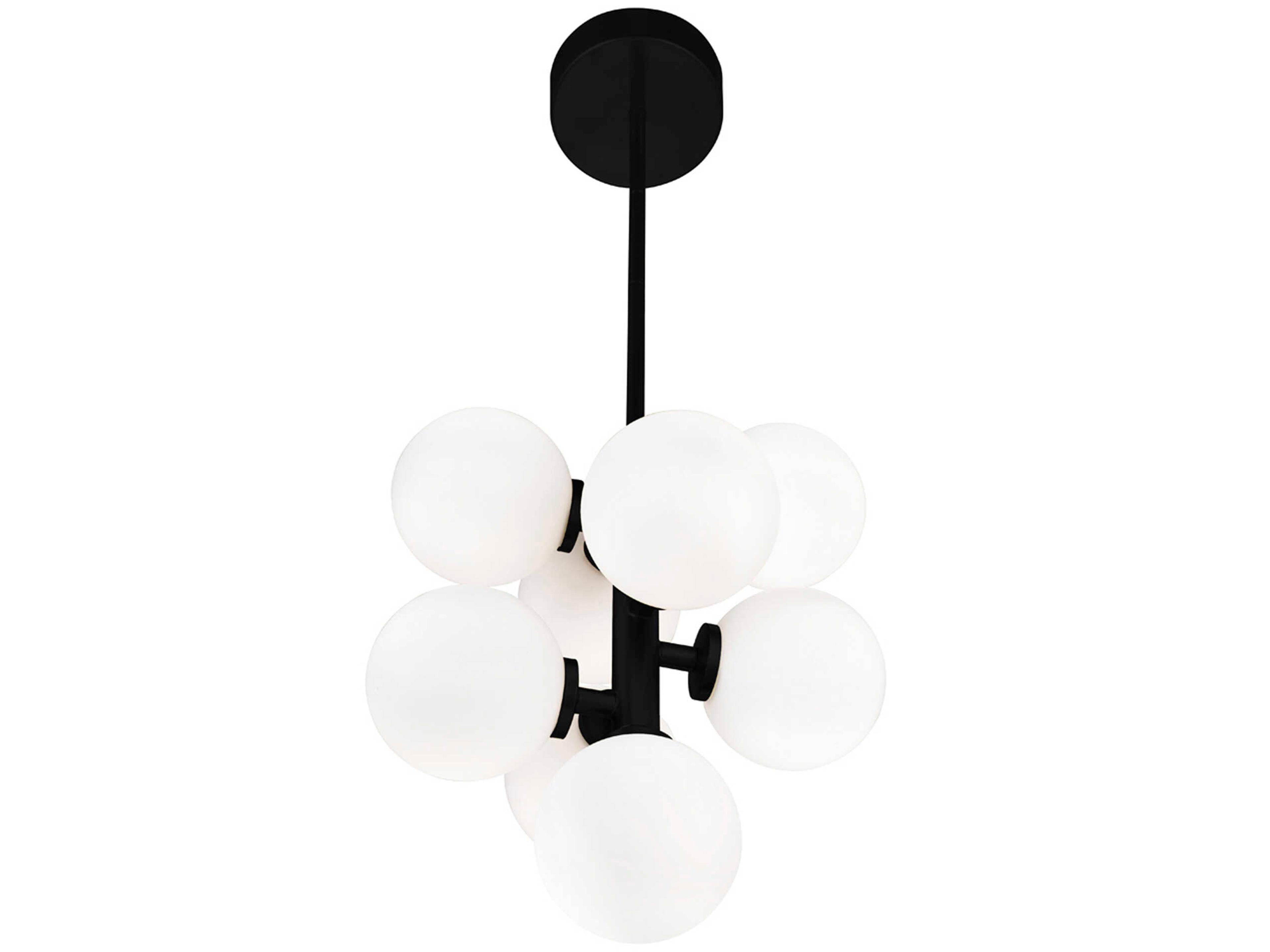 CWI Lighting Arya 8-Light Black Globe Mini Pendant
