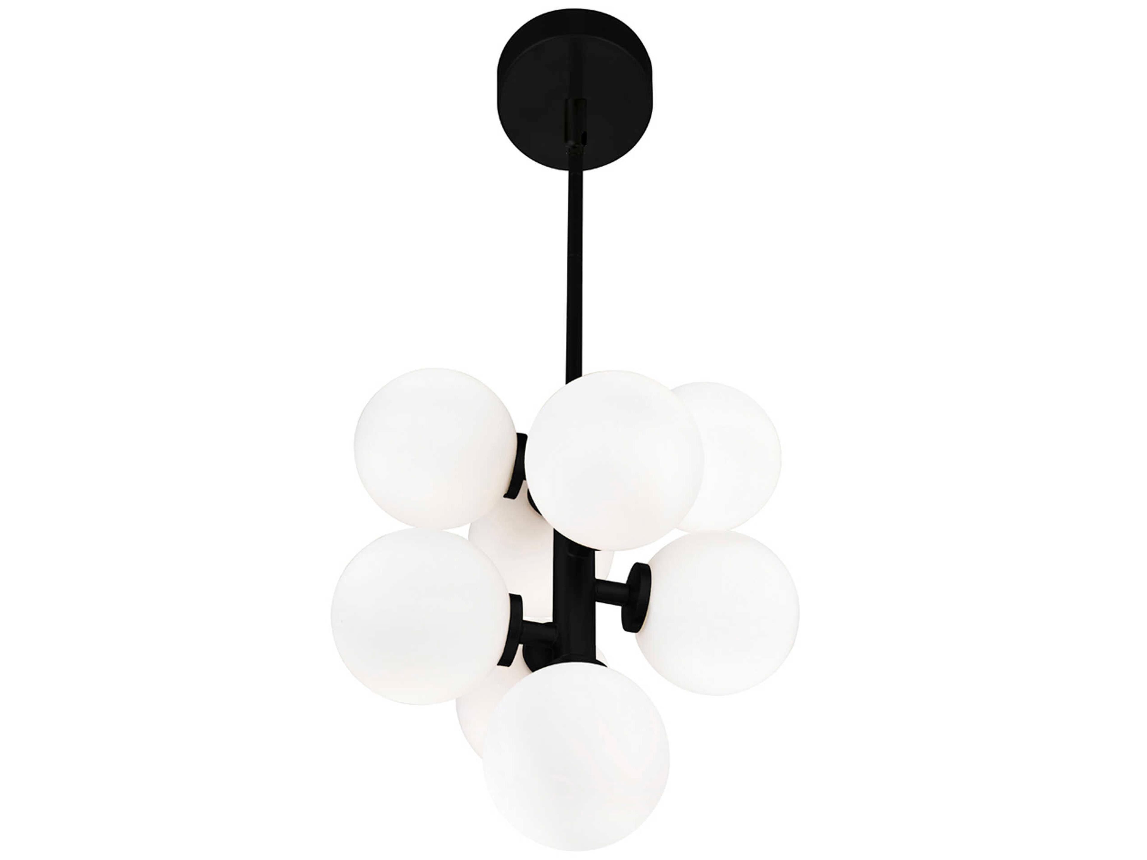 CWI Lighting Arya 8-Light Black Globe Mini Pendant