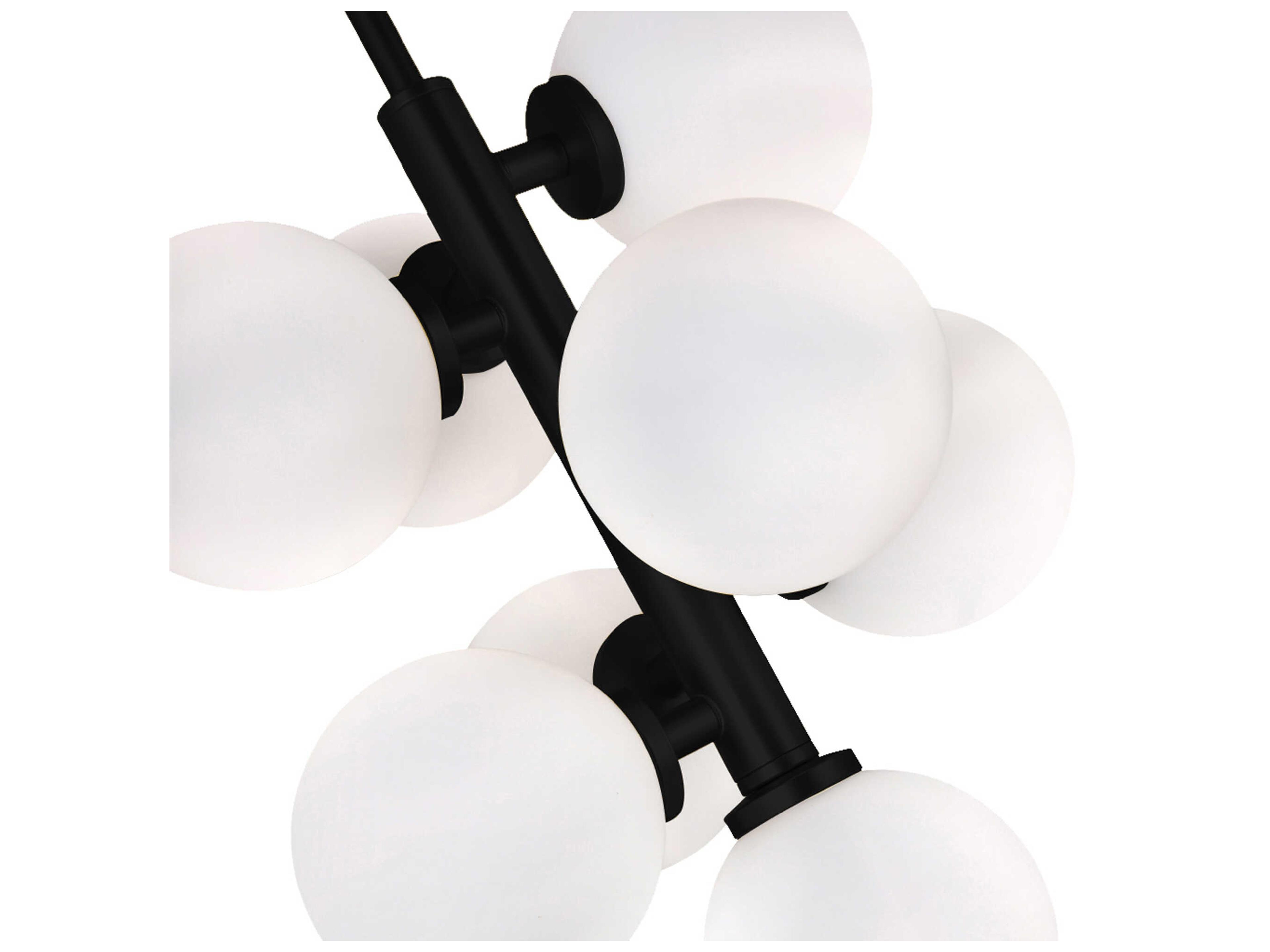 CWI Lighting Arya 8-Light Black Globe Mini Pendant