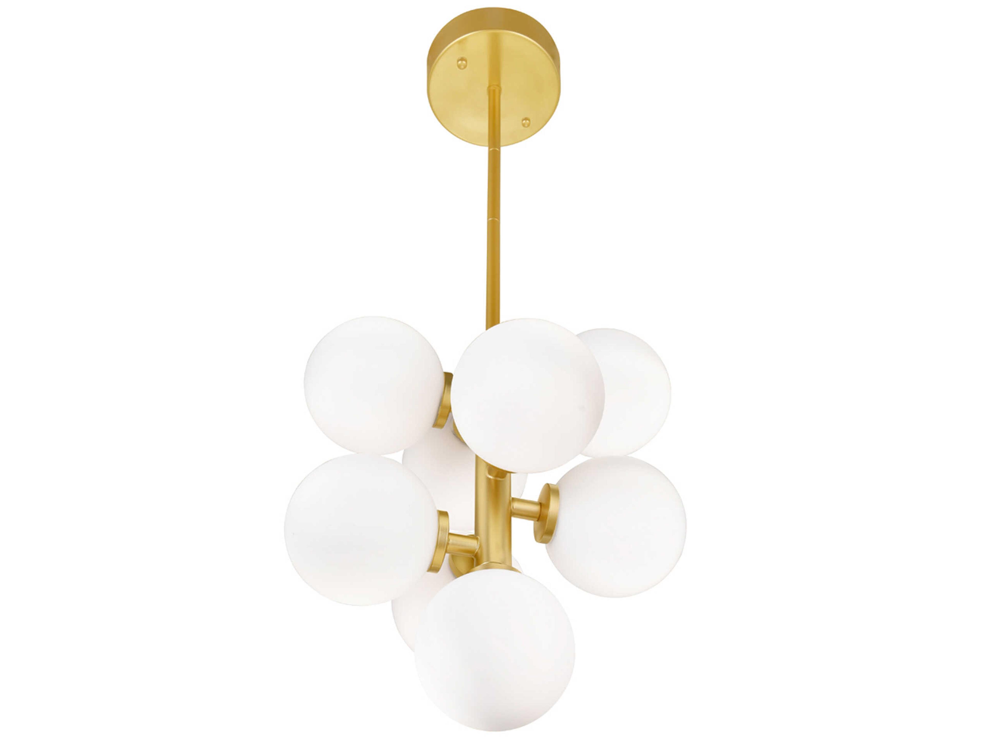 CWI Lighting Arya 8-Light Satin Gold Globe Mini Pendant