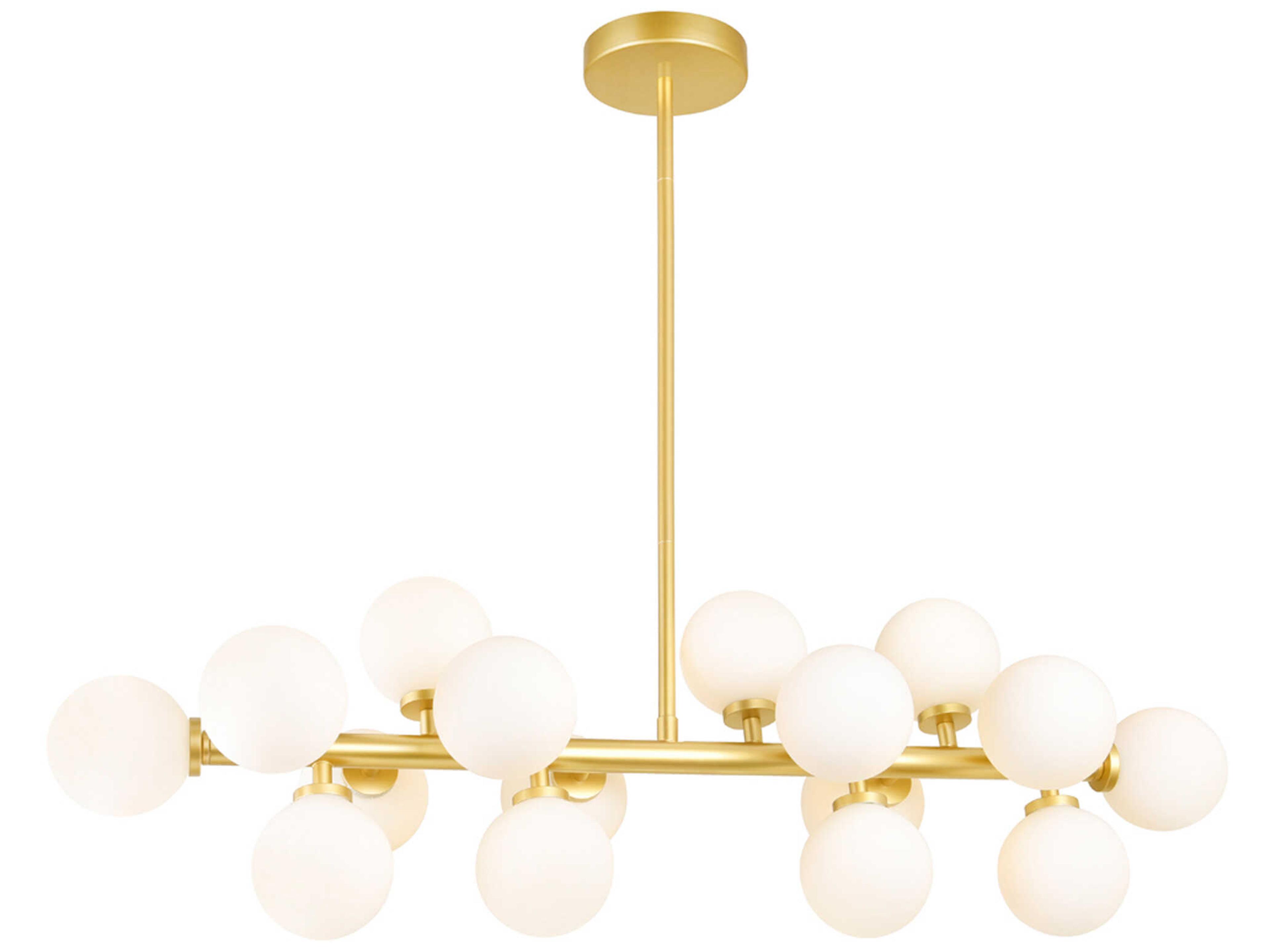 CWI Lighting Arya 16-Light Satin Gold Globe Island Pendant