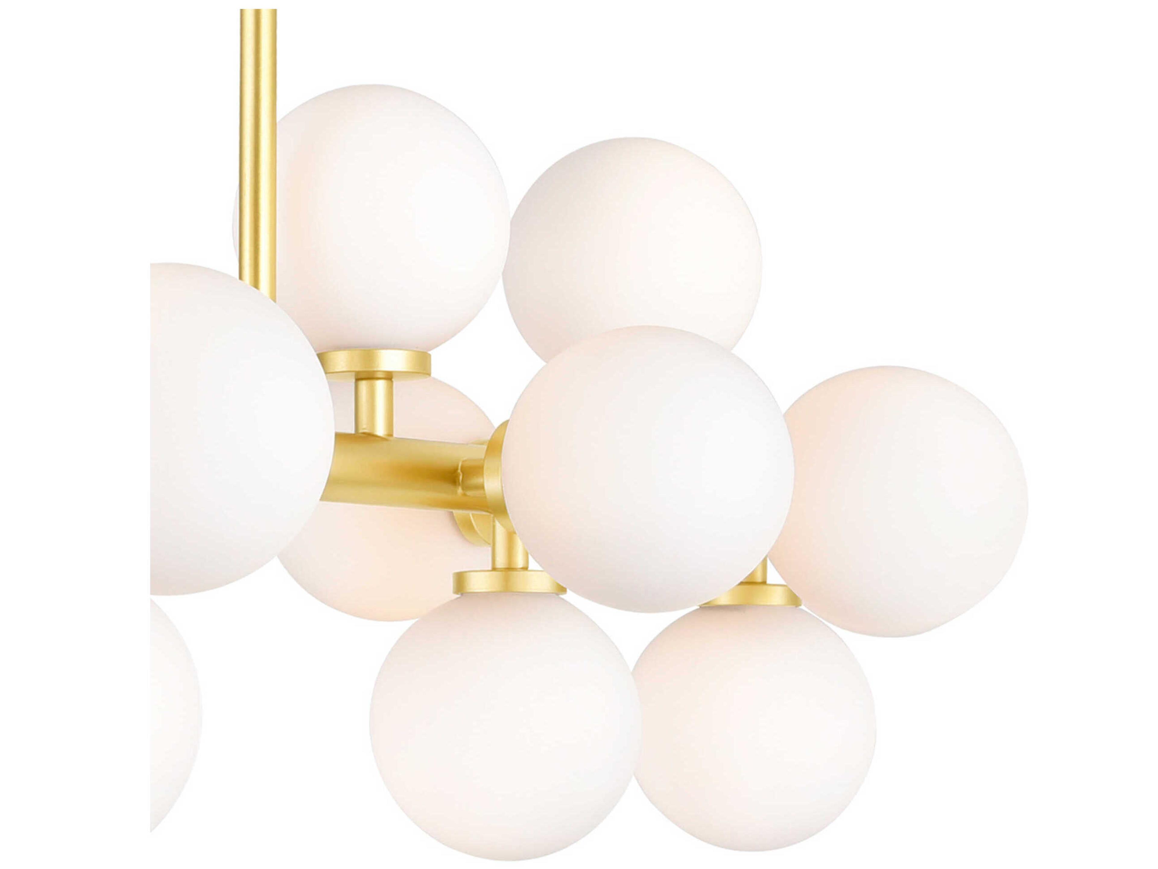 CWI Lighting Arya 16-Light Satin Gold Globe Island Pendant