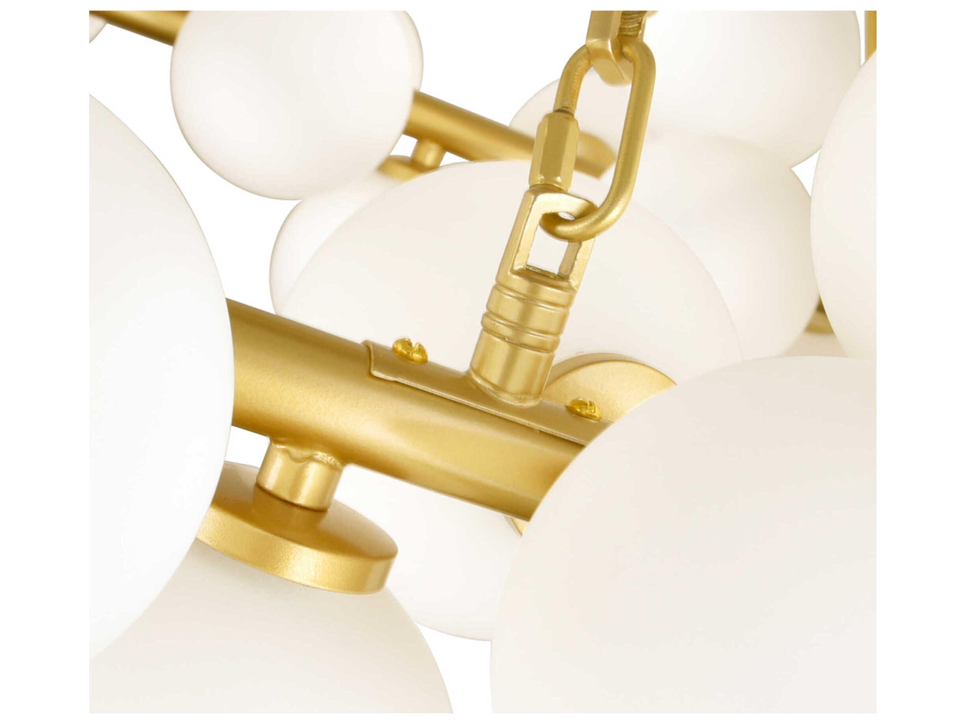 CWI Lighting Arya 45-Light Satin Gold Globe Chandelier