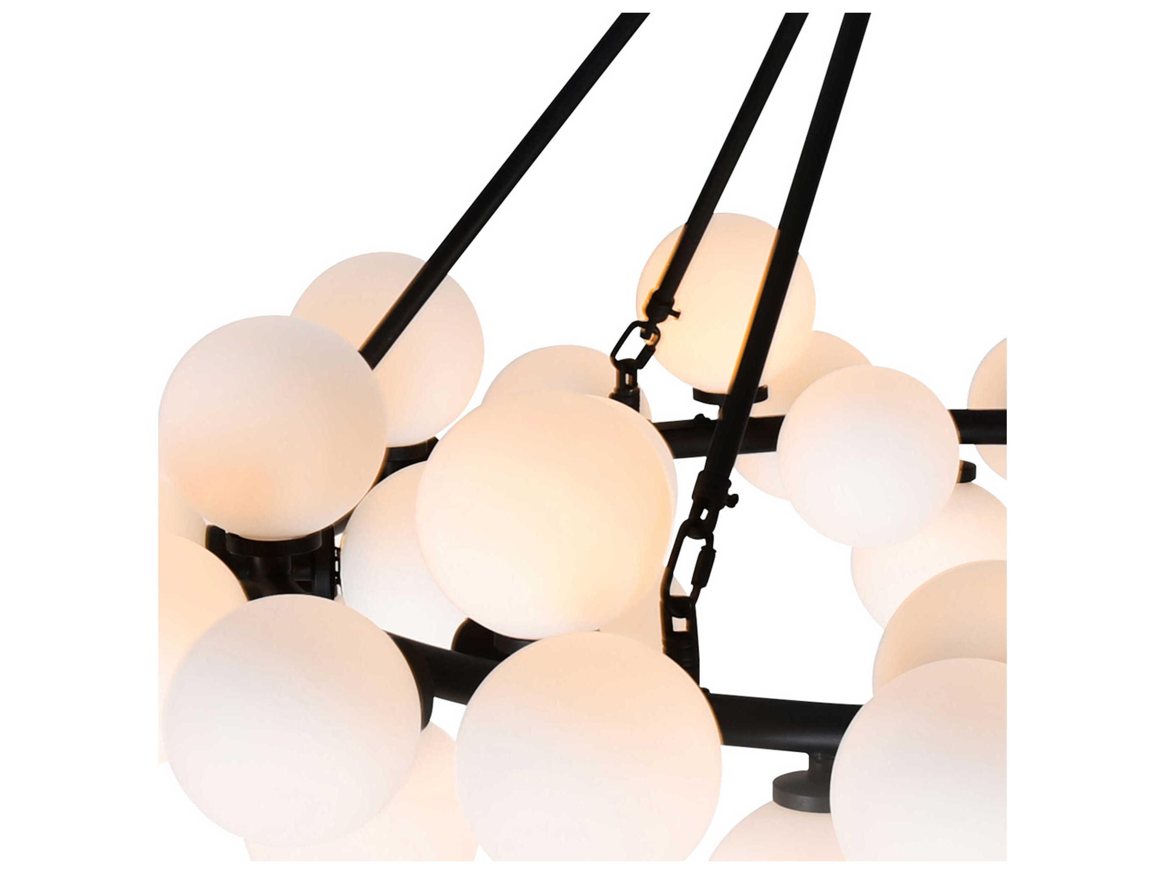 CWI Lighting Arya 70-Light Black Globe Chandelier