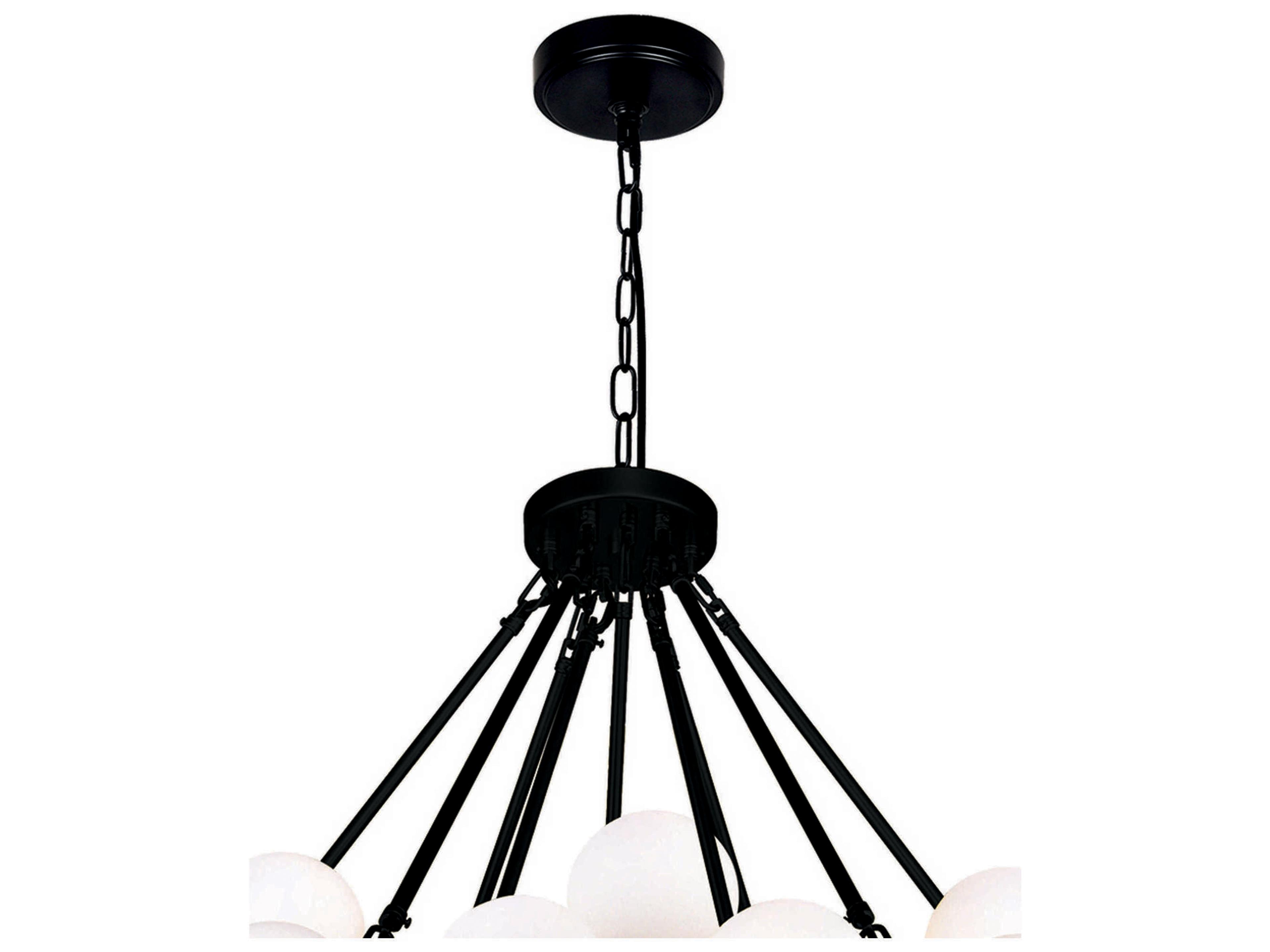 CWI Lighting Arya 70-Light Black Globe Chandelier