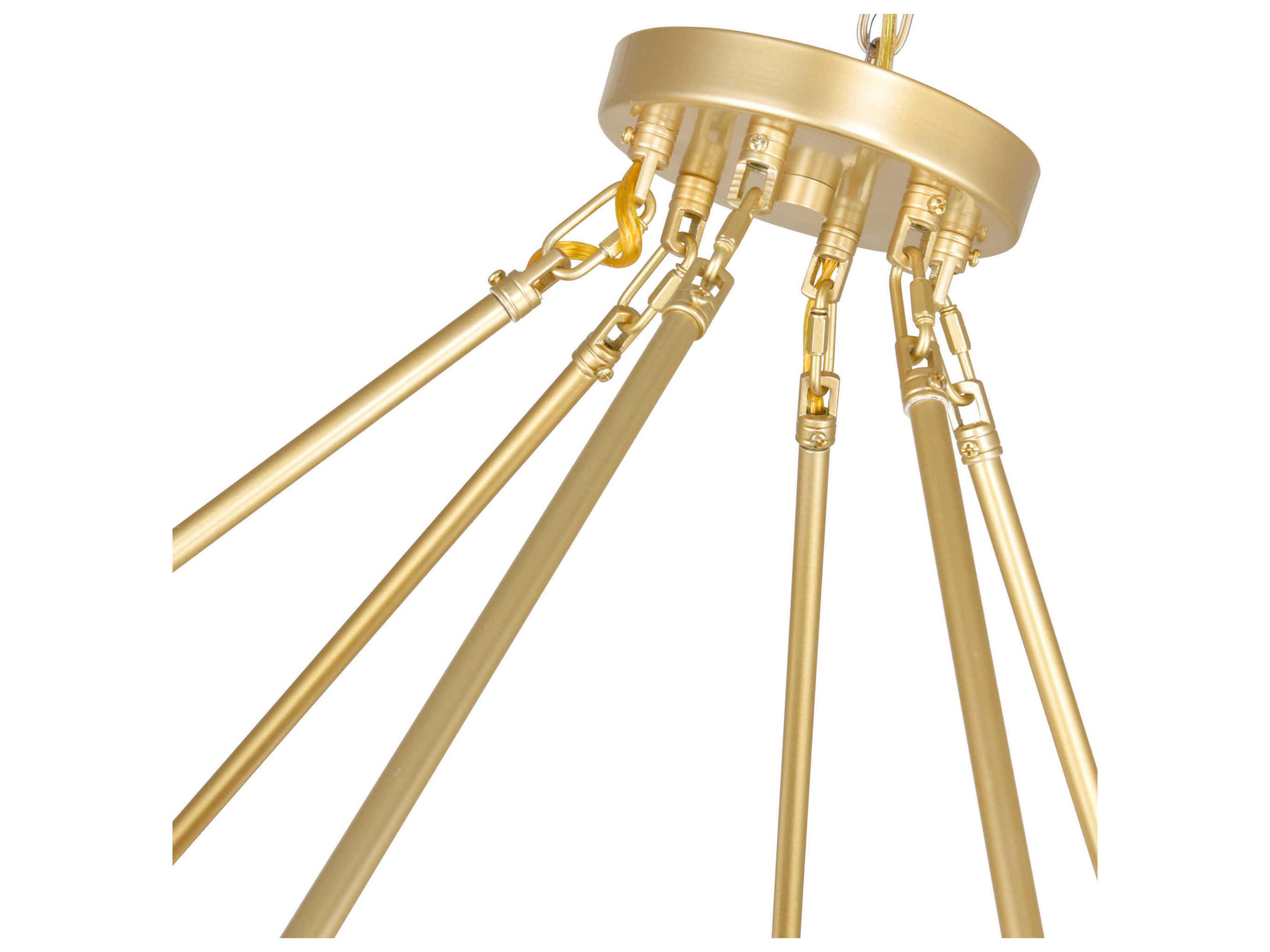 CWI Lighting Arya 70-Light Satin Gold Globe Chandelier