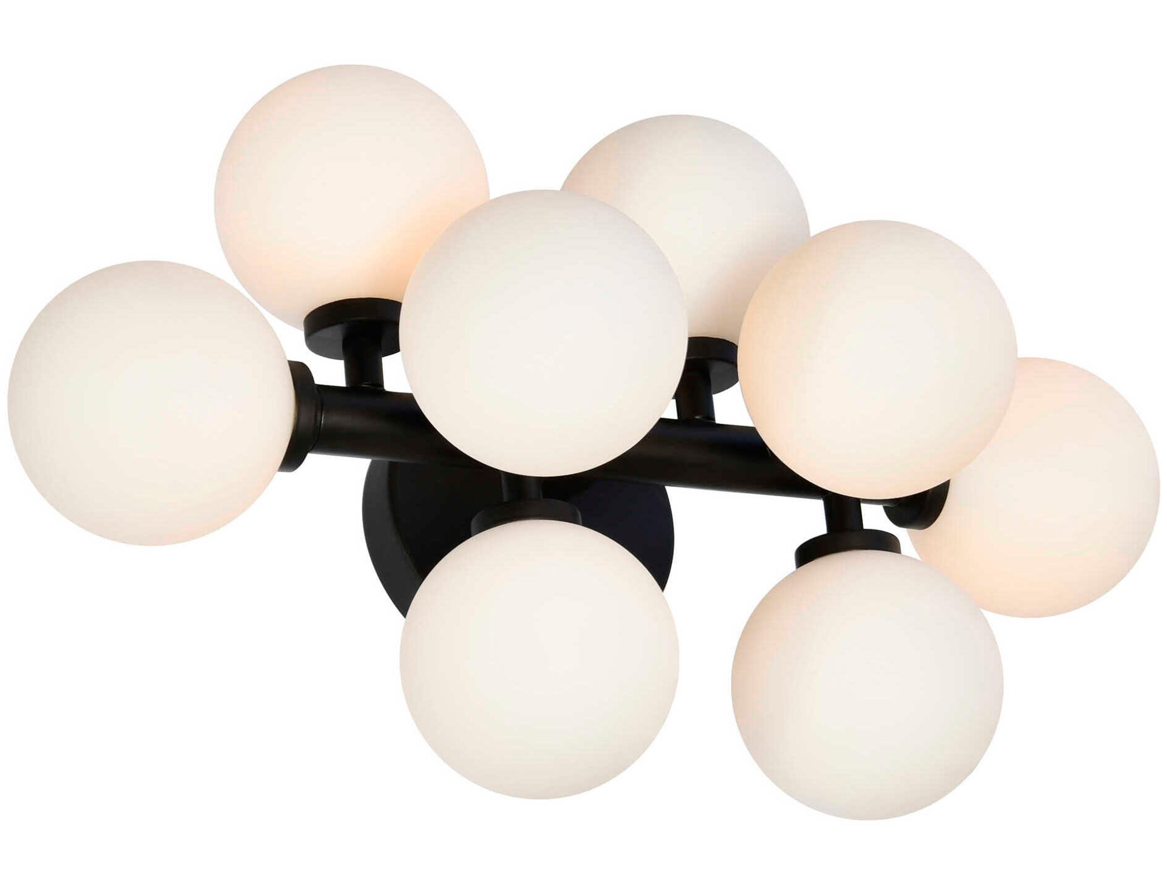 CWI Lighting Arya 8-Light Black Vanity Light