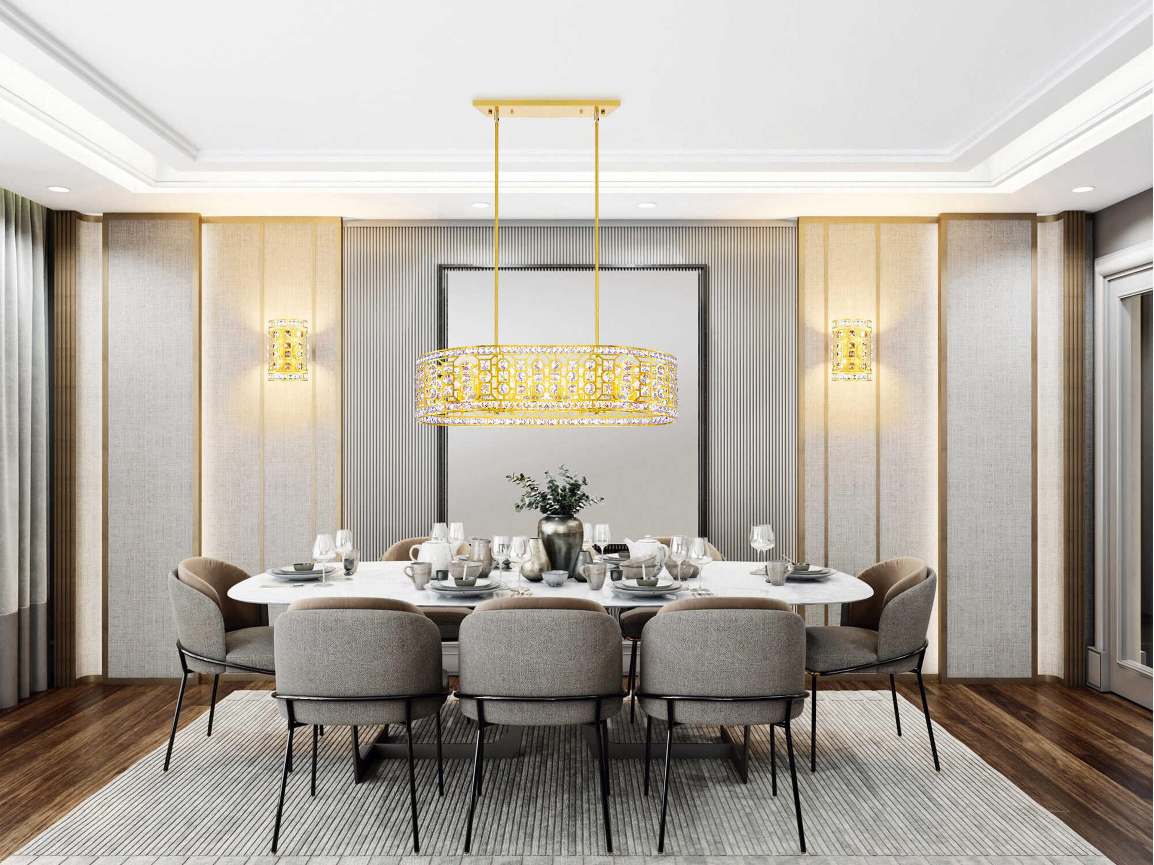 CWI Lighting Belinda 8-Light Champagne Gold Island Pendant