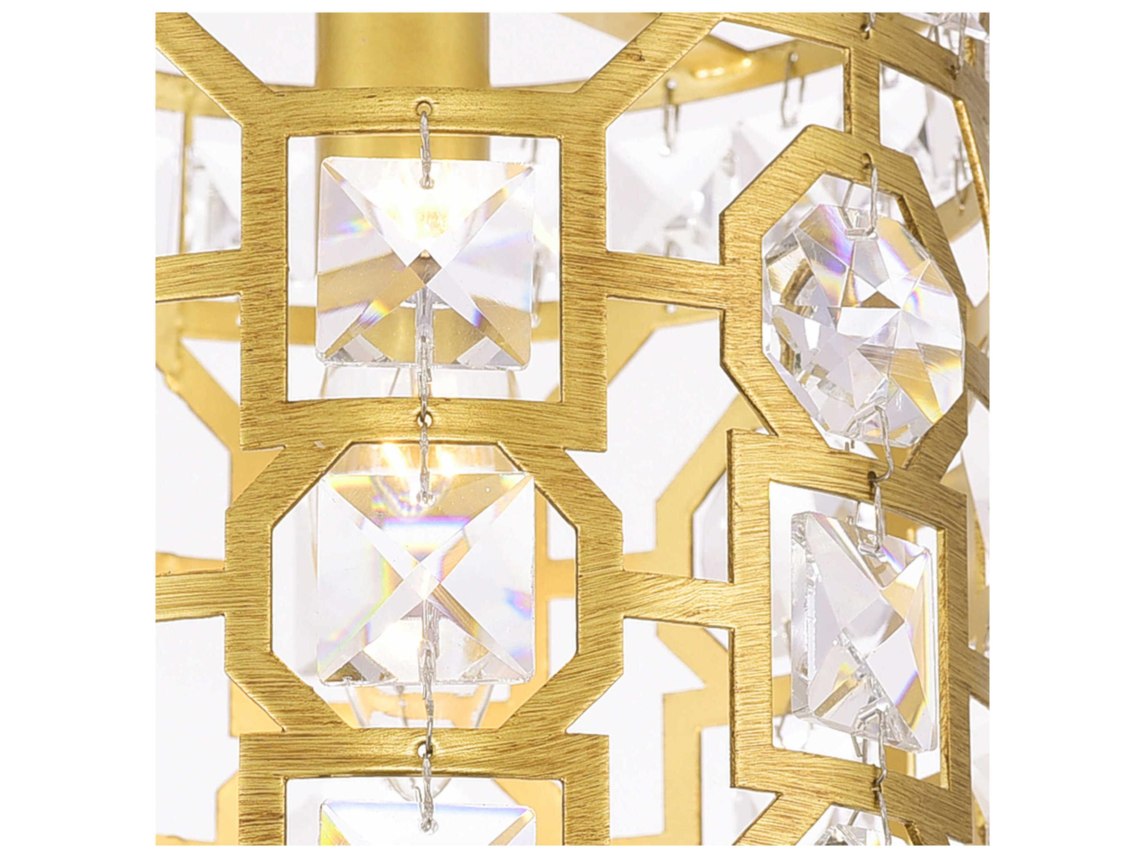 CWI Lighting Belinda 1-Light Champagne Gold Cylinder Mini Pendant