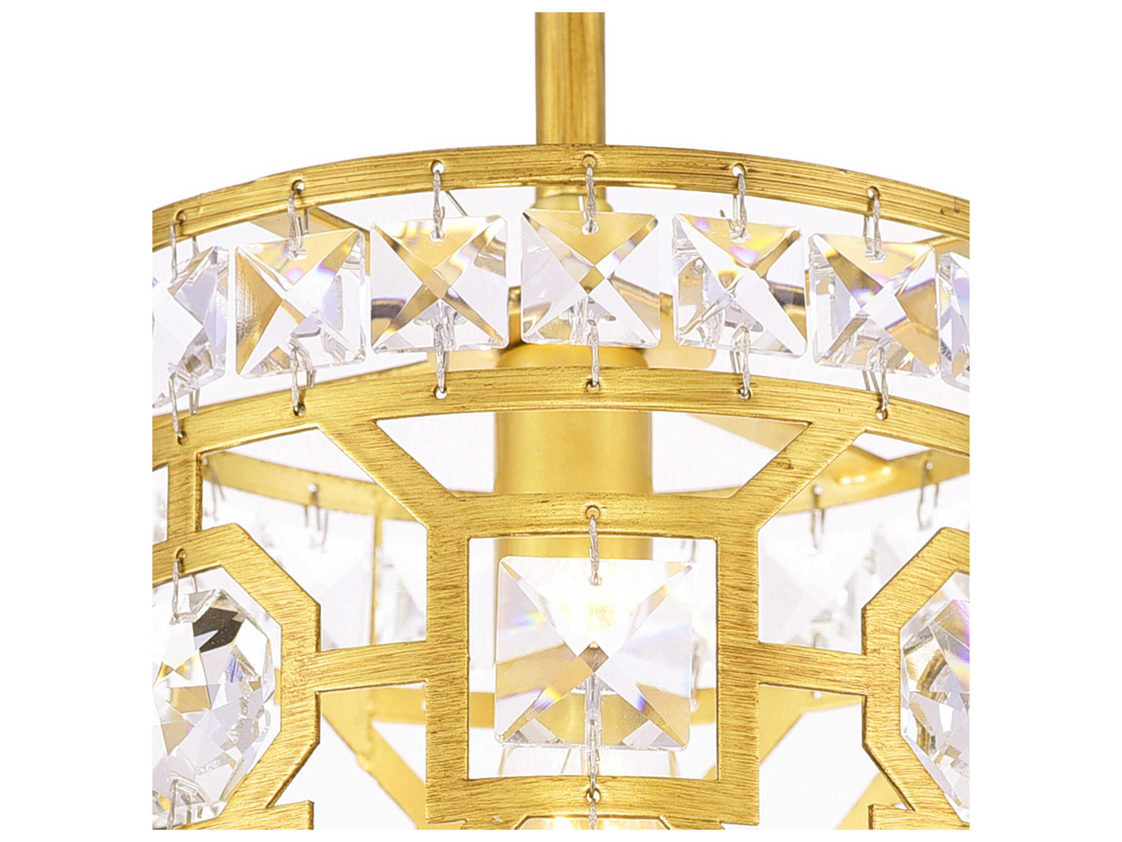 CWI Lighting Belinda 1-Light Champagne Gold Cylinder Mini Pendant