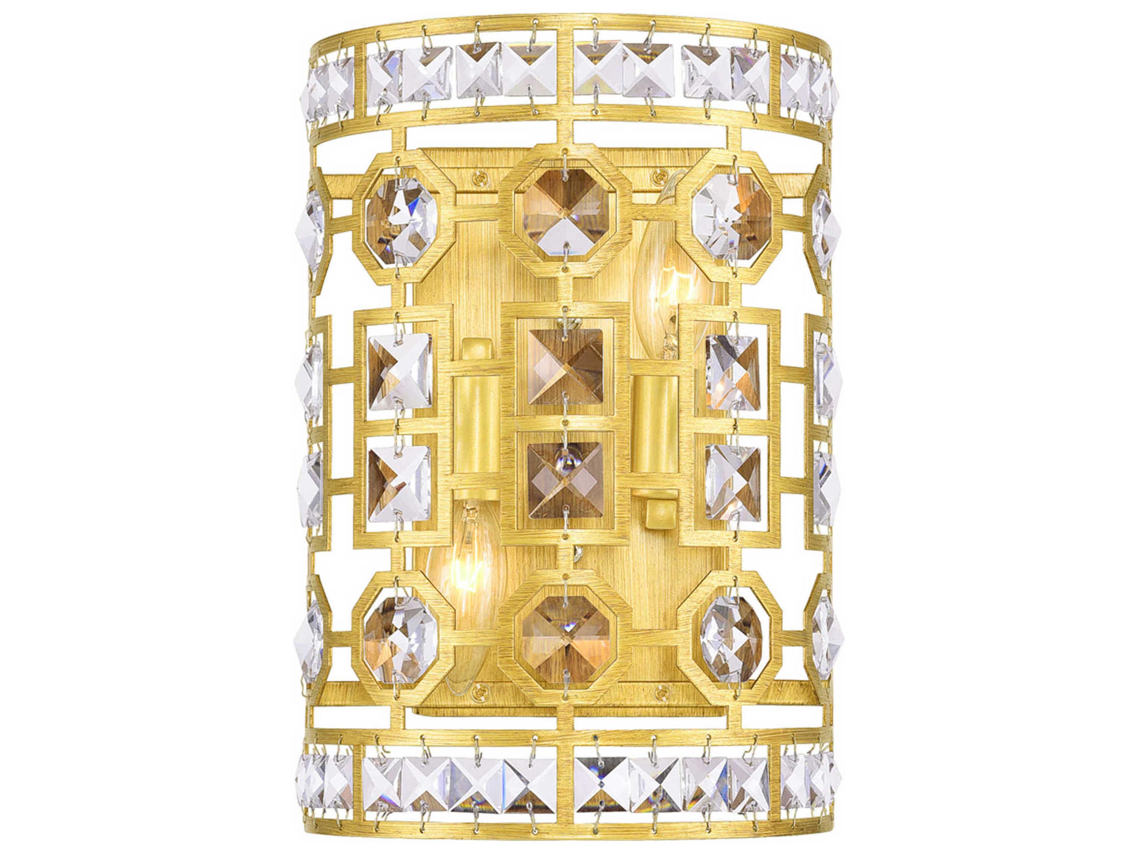 CWI Lighting Belinda 2-Light Champagne Gold Vanity Light