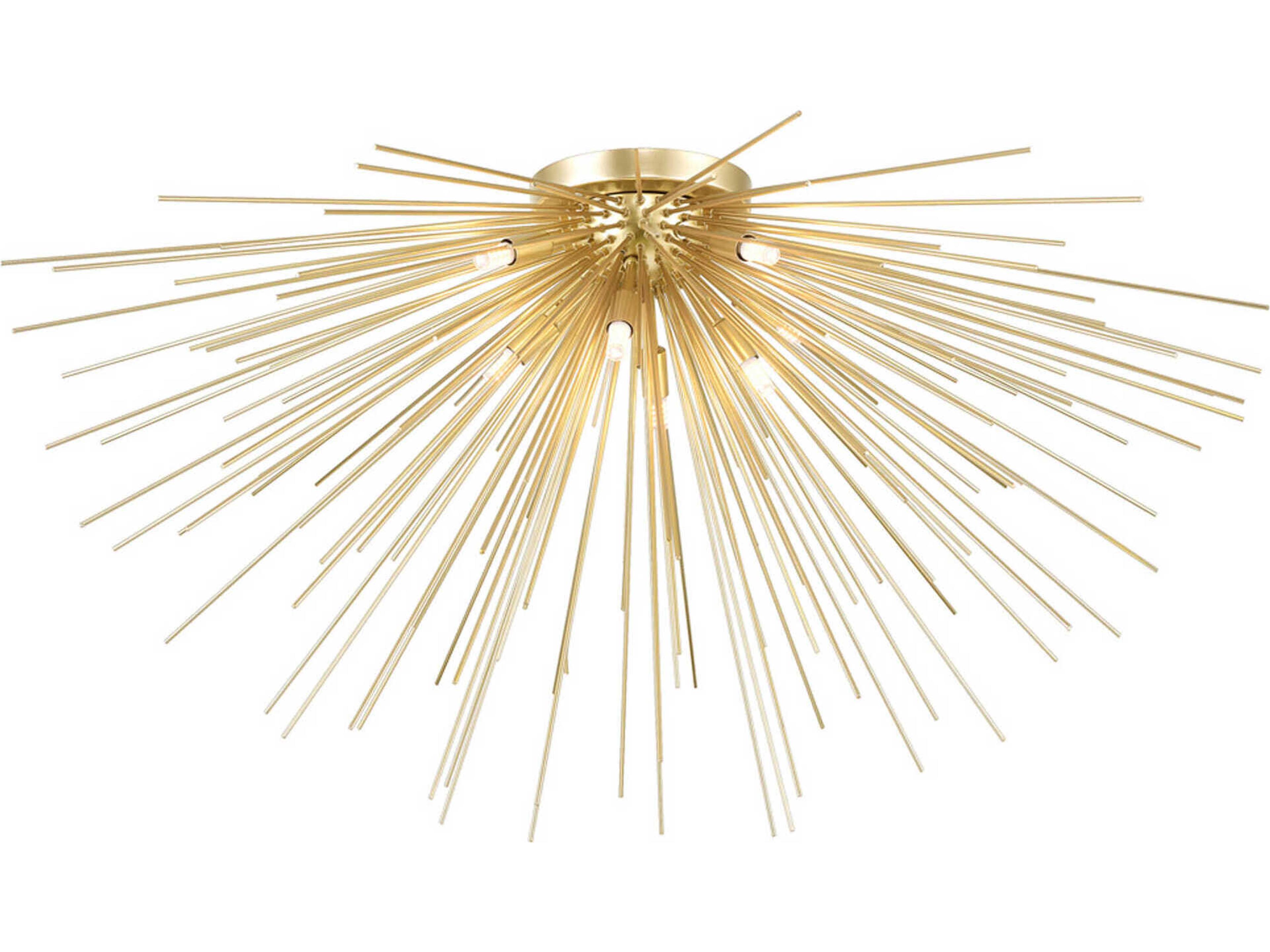 Savannah 8-Light Gold Leaf Sputnik Flush Mount
