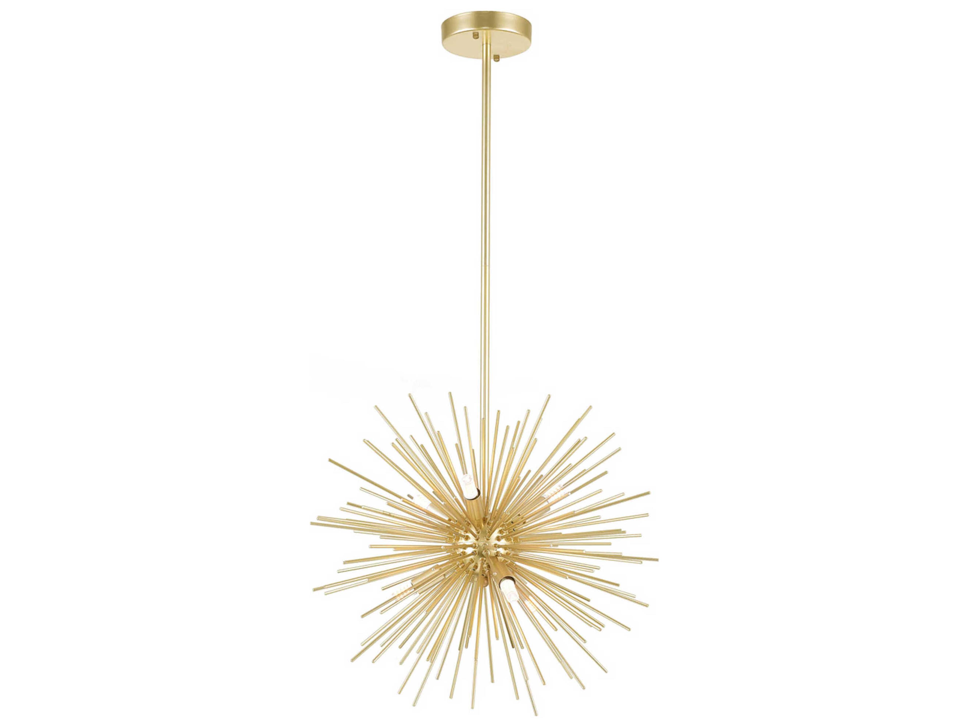 Savannah 6-Light Chandelier Gold Leaf Starburst