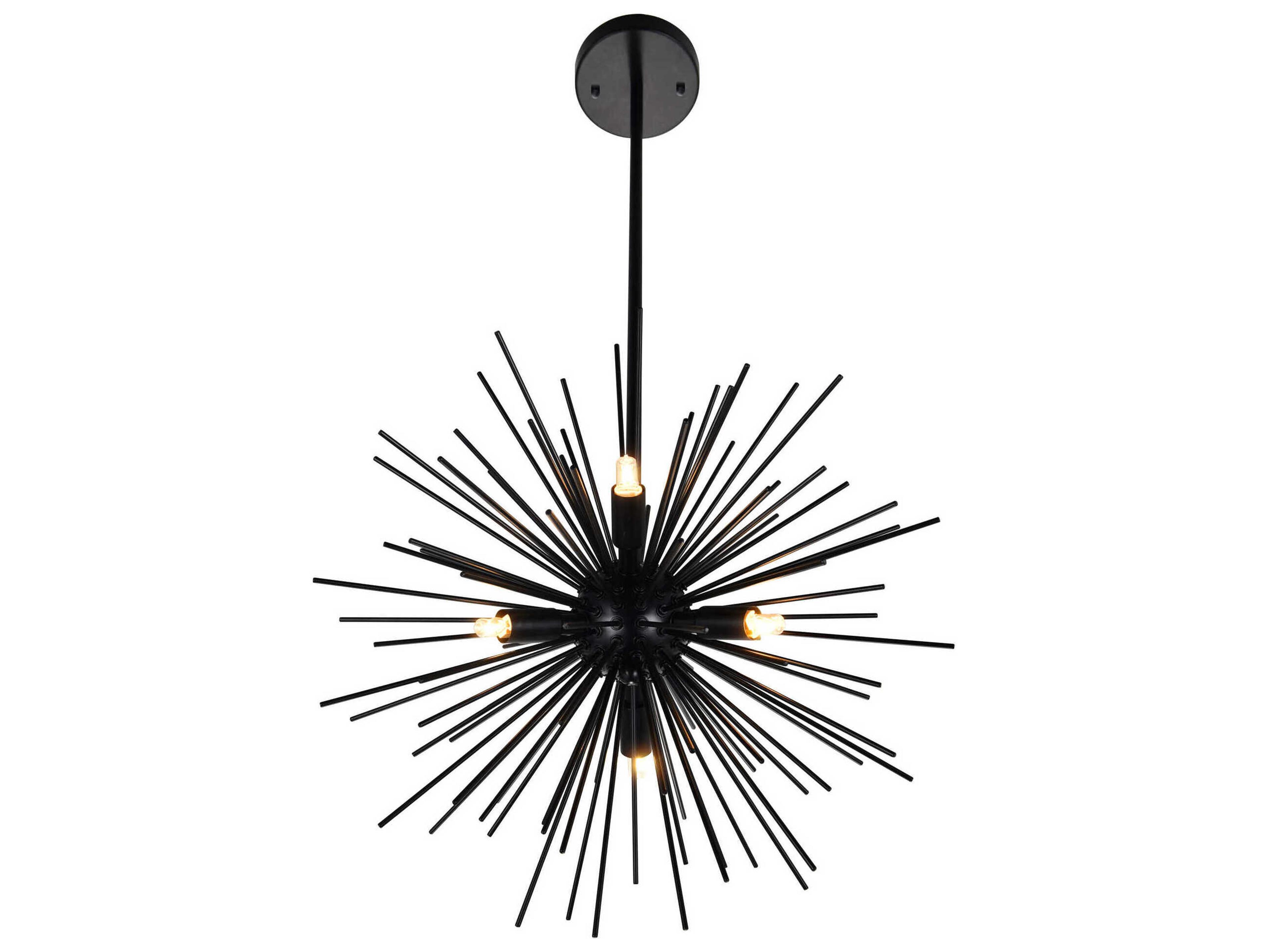 CWI Lighting Savannah 9-Light Black Sputnik Pendant