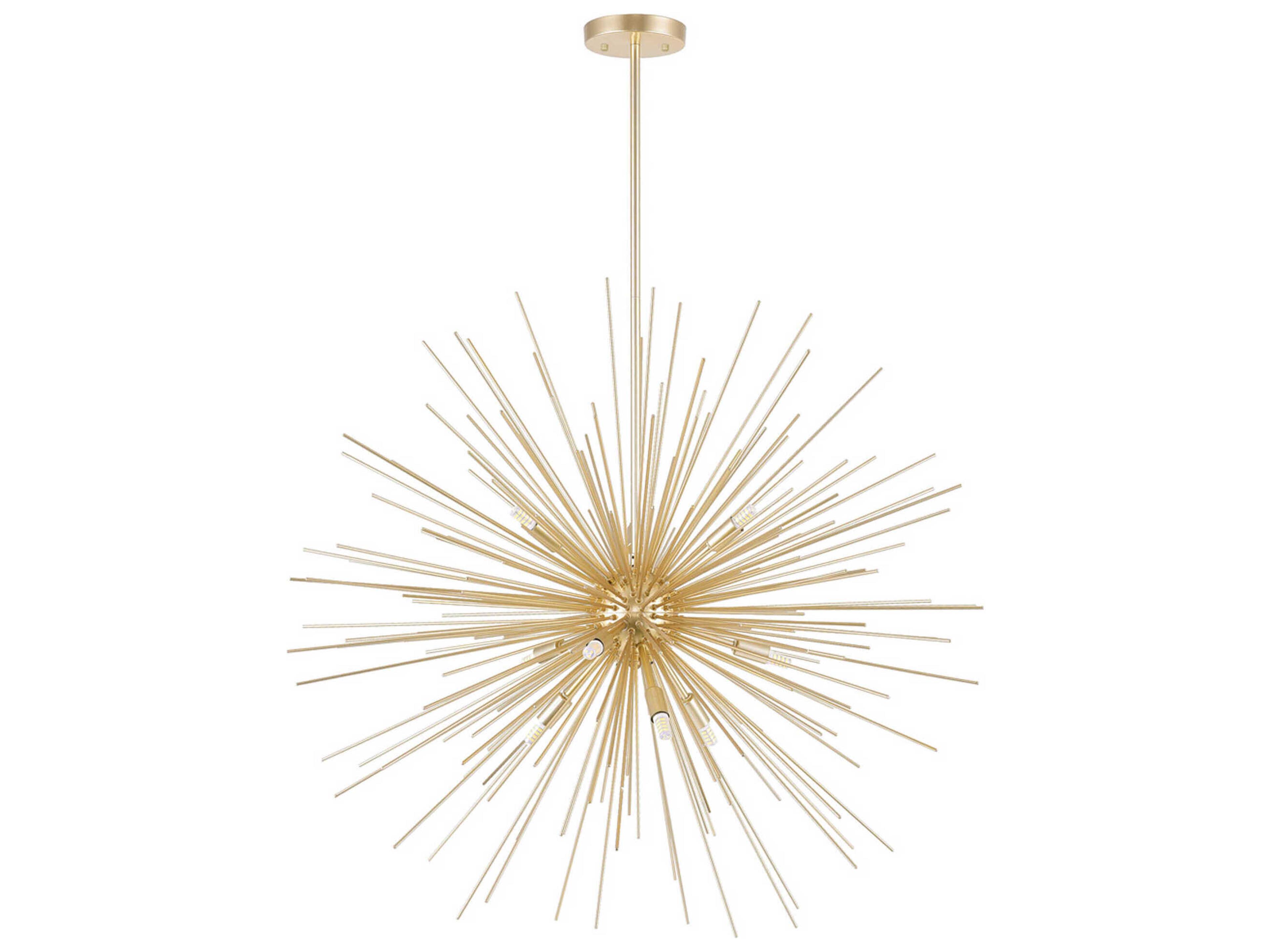 CWI Lighting Savannah 9-Light Gold Leaf Sputnik Pendant
