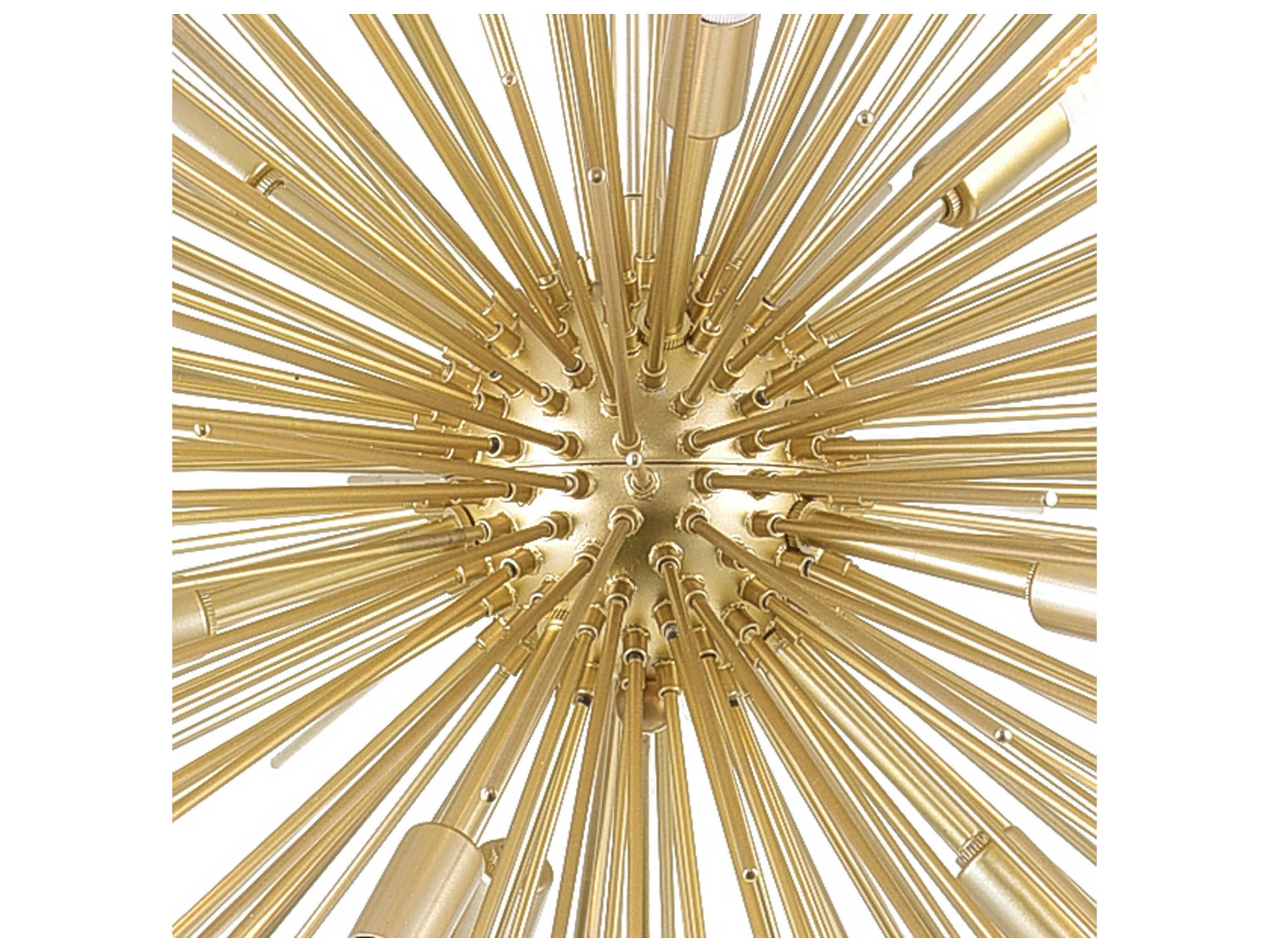 CWI Lighting Savannah 9-Light Gold Leaf Sputnik Pendant
