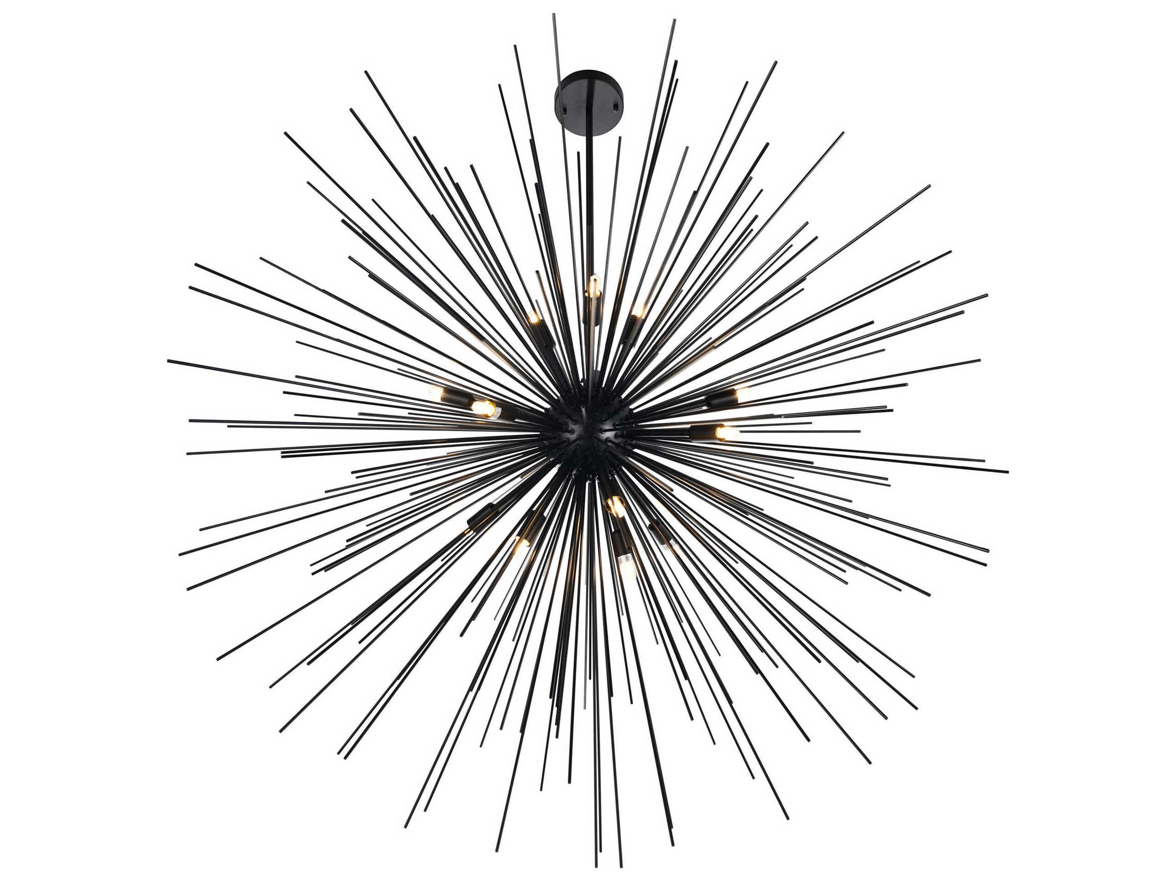 CWI Lighting Savannah 14-Light Black Sputnik Pendant