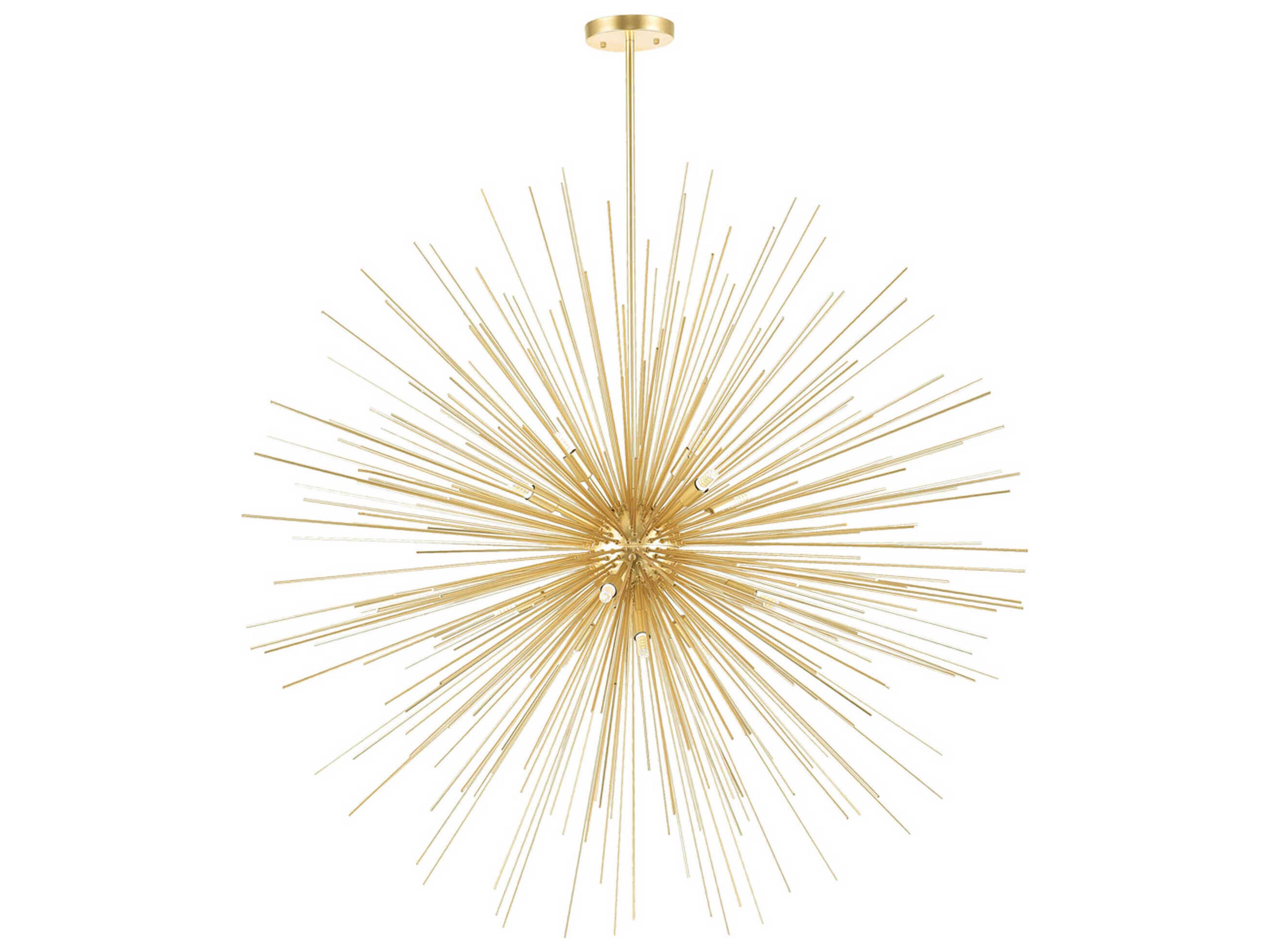 CWI Lighting Savannah 14-Light Gold Leaf Sputnik Pendant
