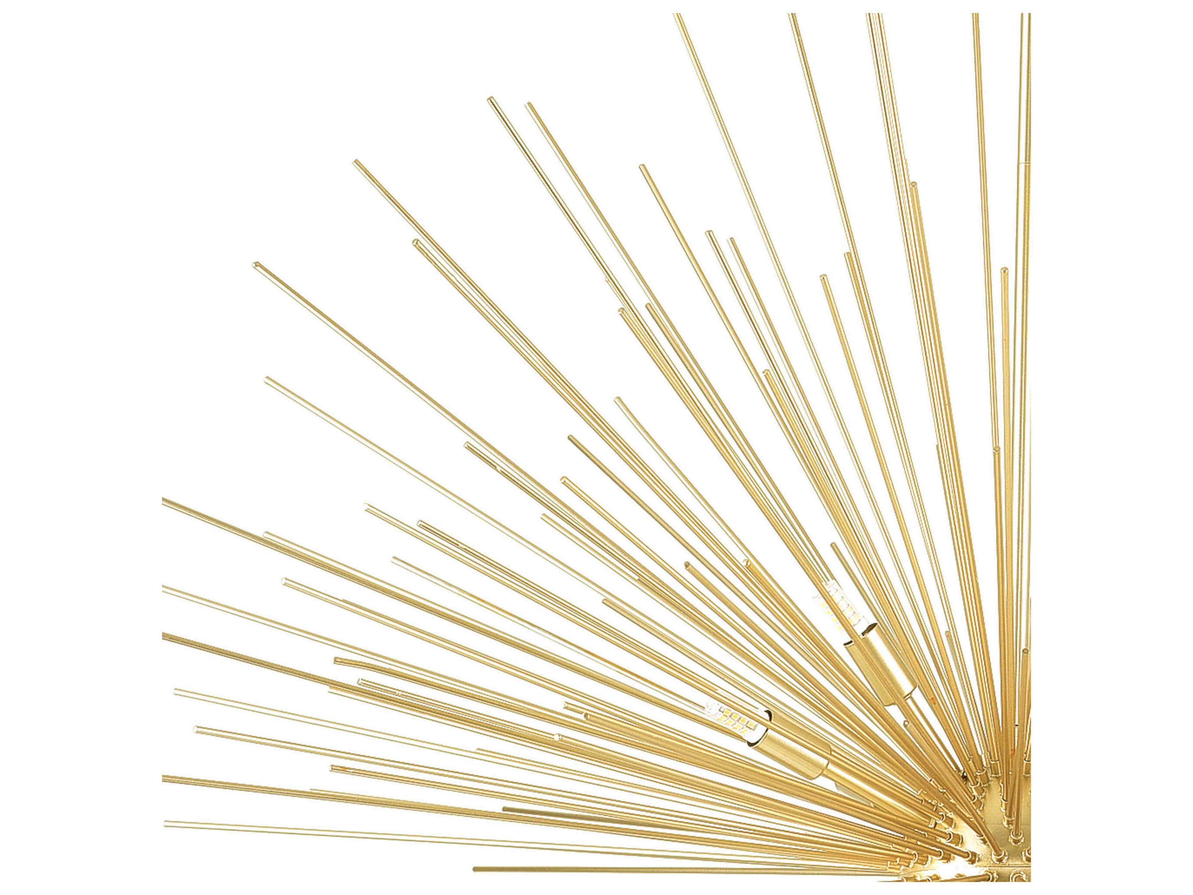 CWI Lighting Savannah 14-Light Gold Leaf Sputnik Pendant