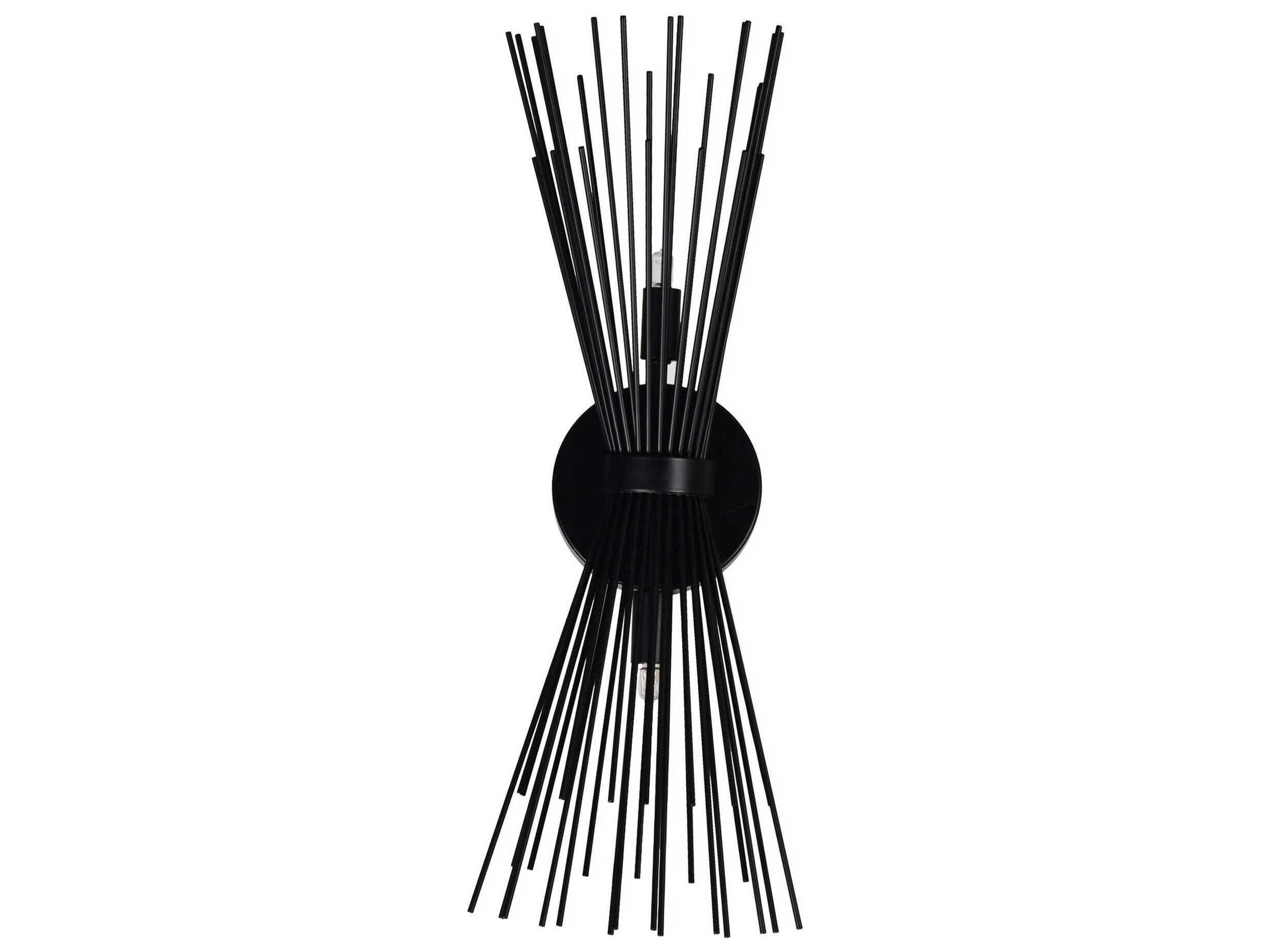 CWI Lighting Savannah 2-Light Black Vanity Light