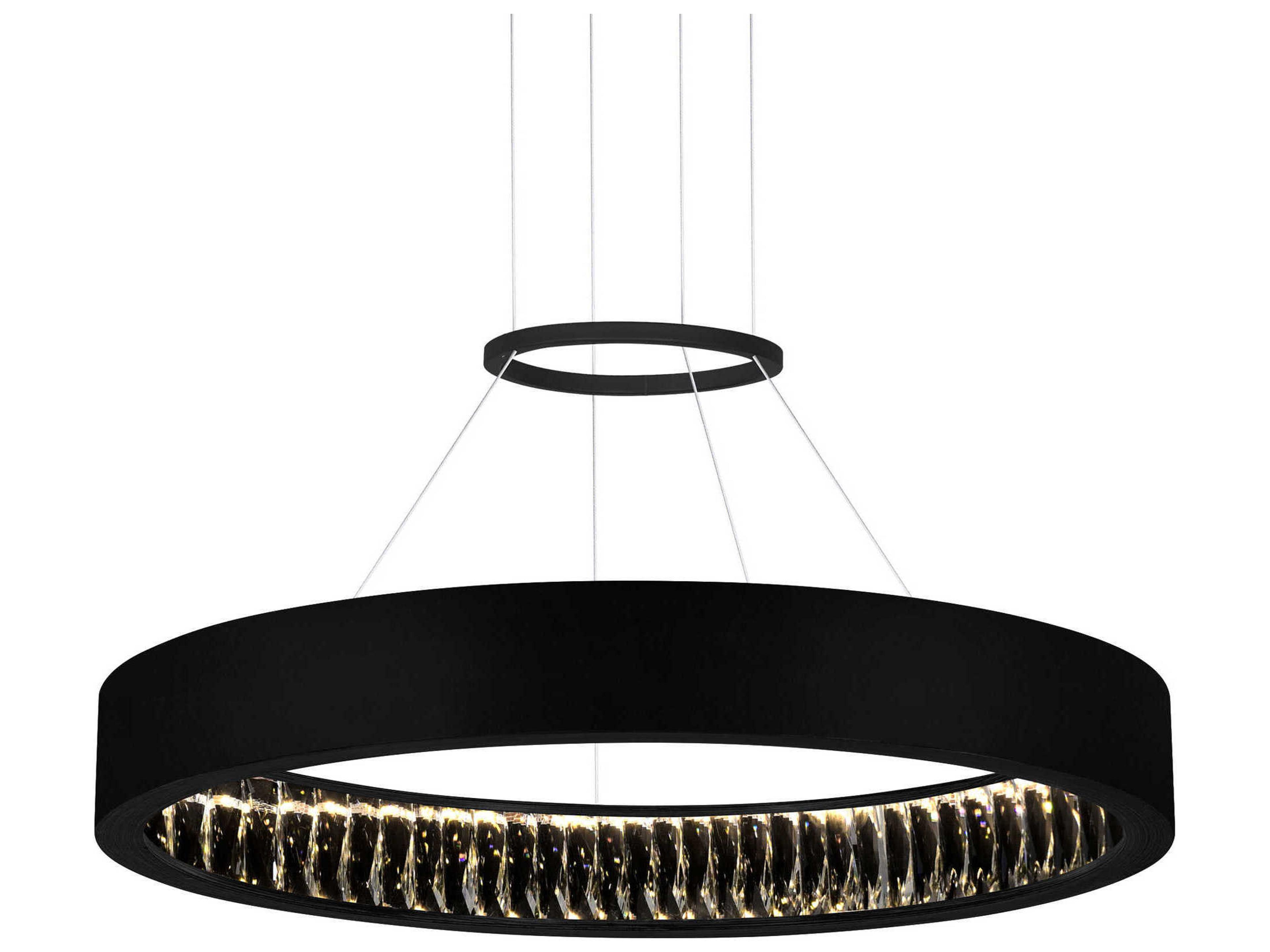 CWI Lighting Rosalina Matte Black Round Pendant