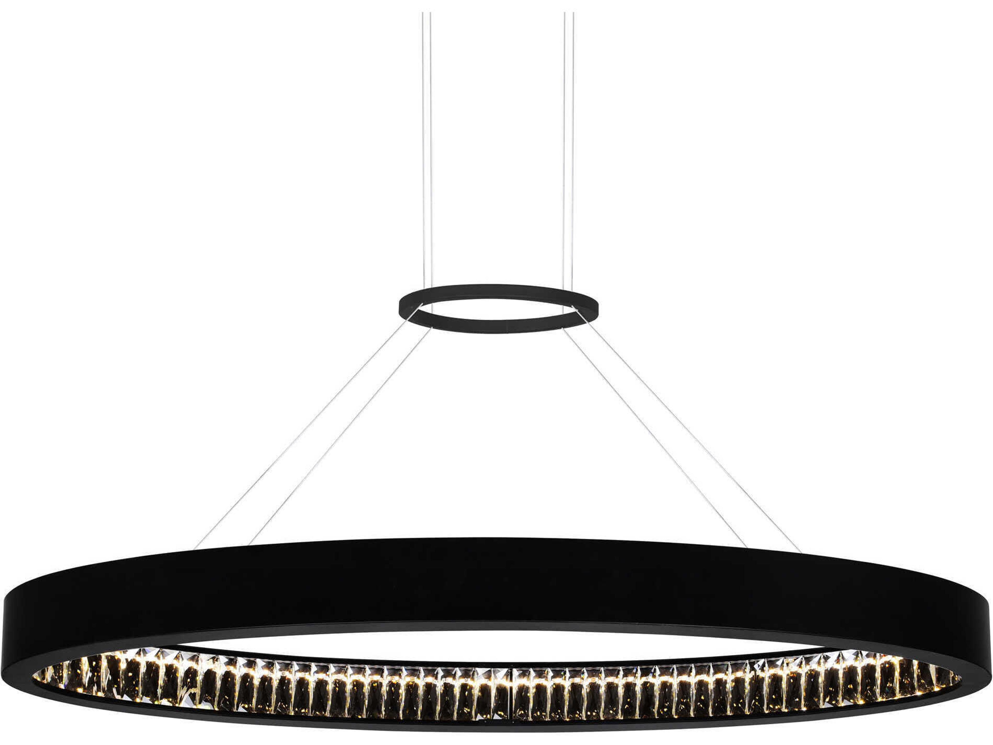 CWI Lighting Rosalina Matte Black Round Pendant