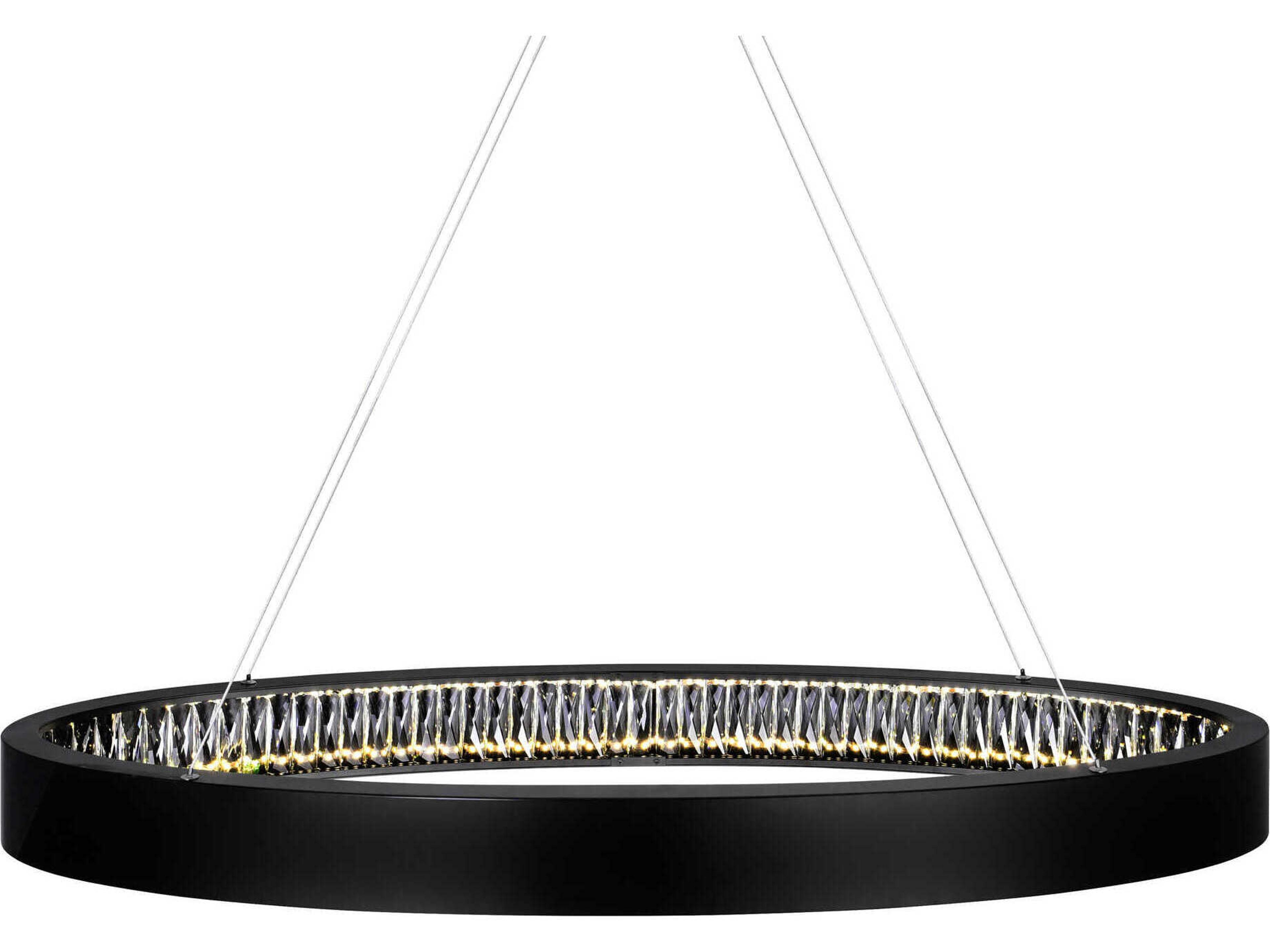 CWI Lighting Rosalina Matte Black Round Pendant