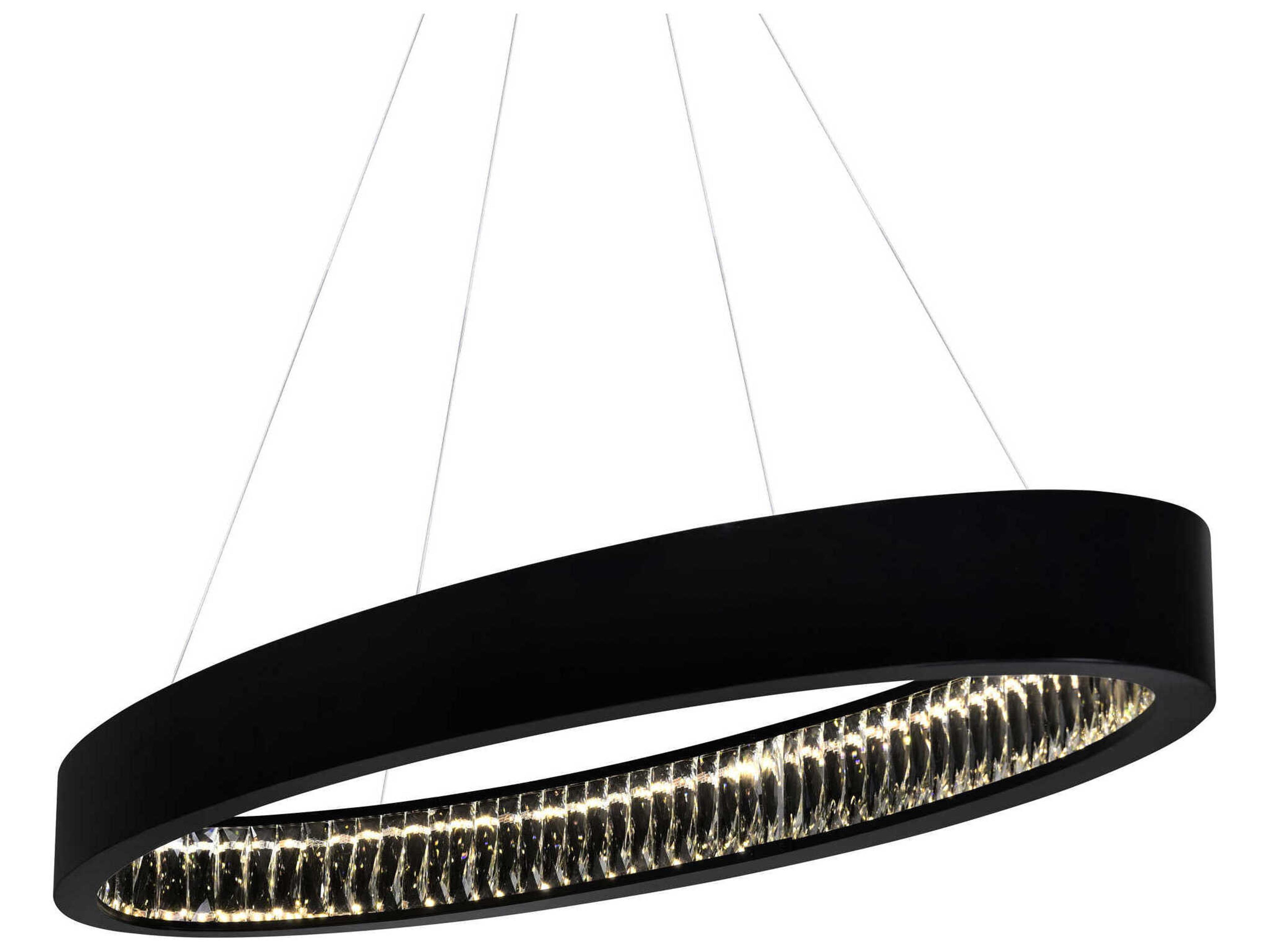 CWI Lighting Rosalina Matte Black Round Pendant