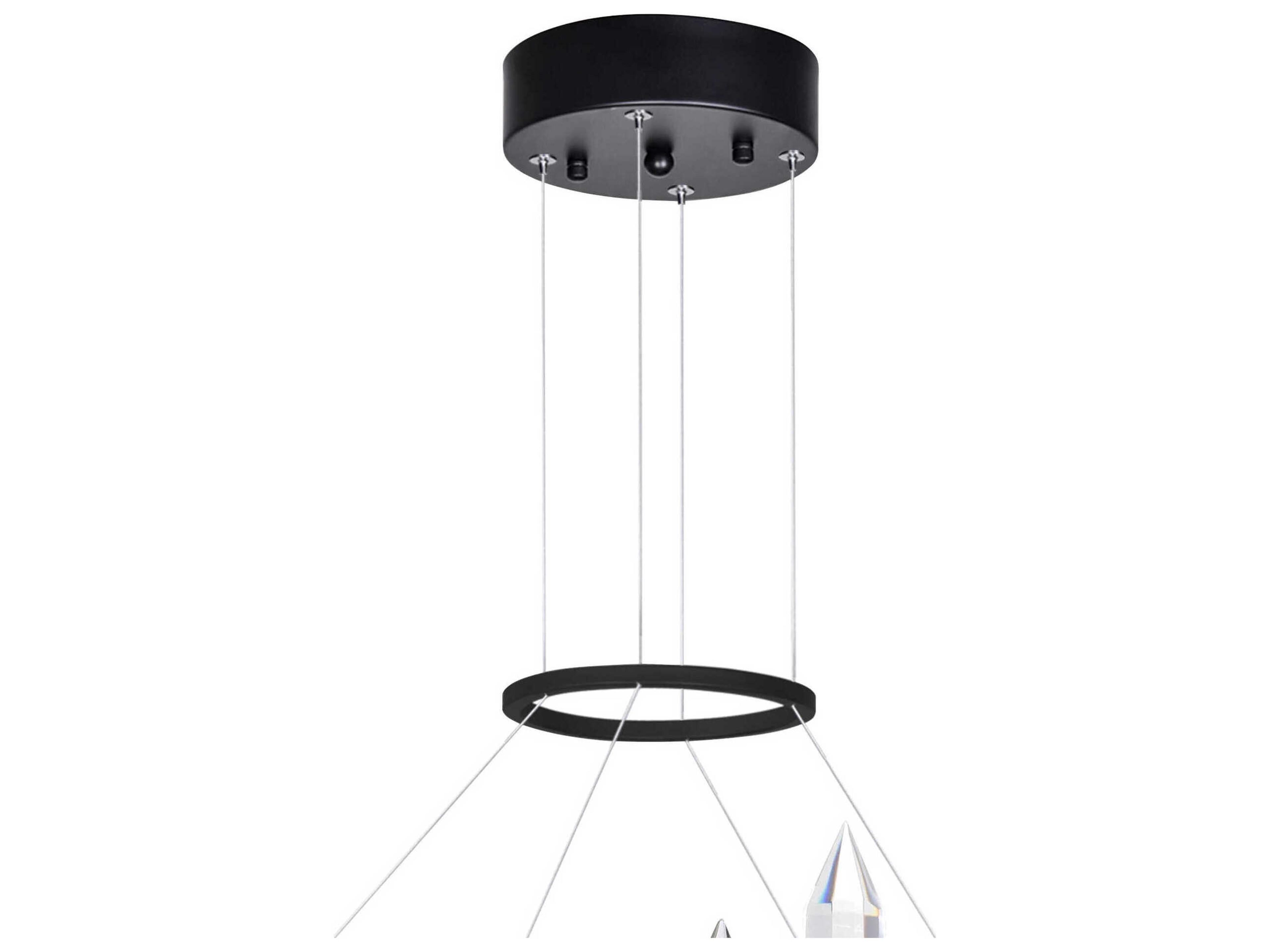 CWI Lighting Juliette Black Round Pendant
