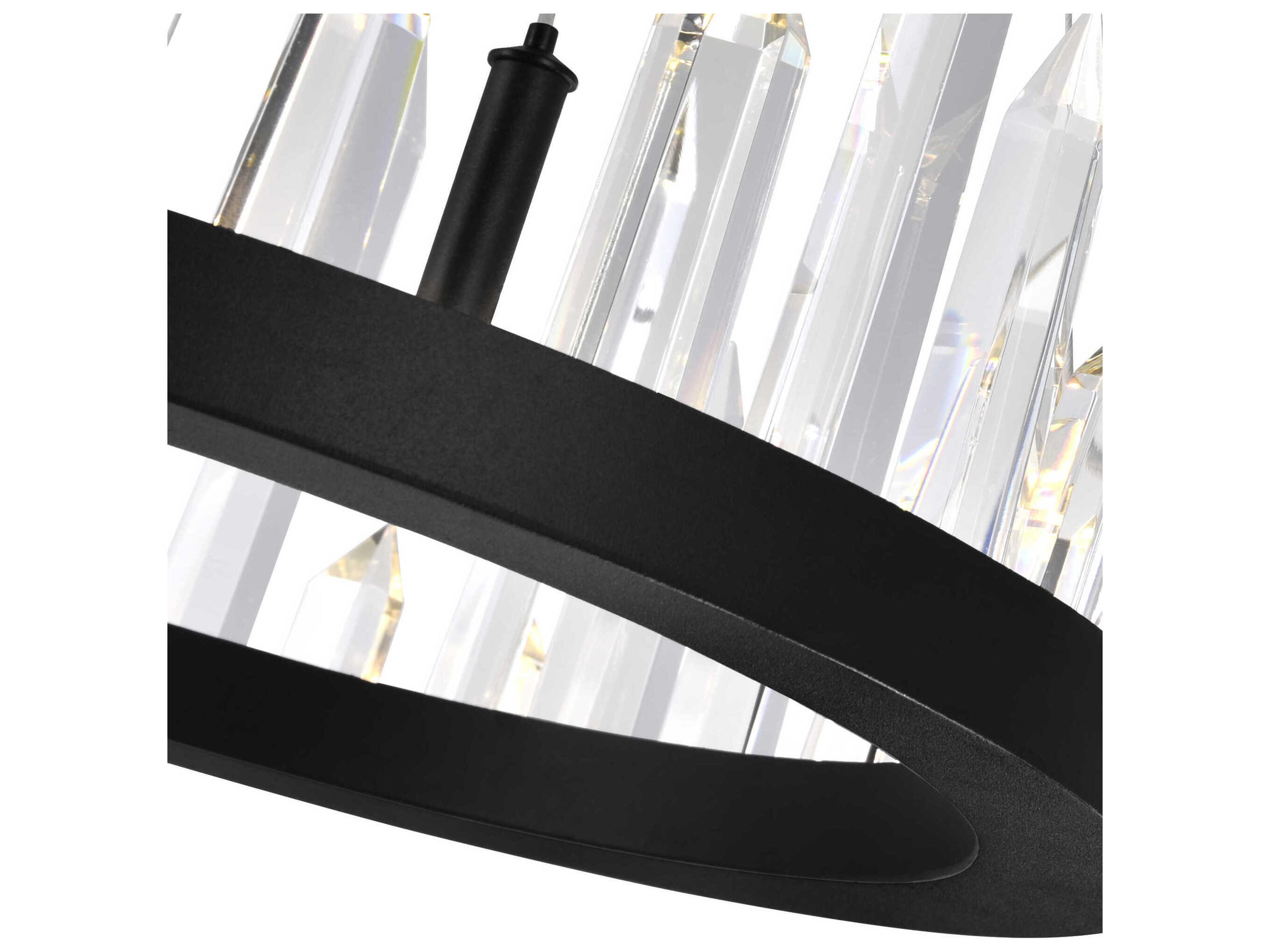 CWI Lighting Juliette Black Round Tiered Pendant