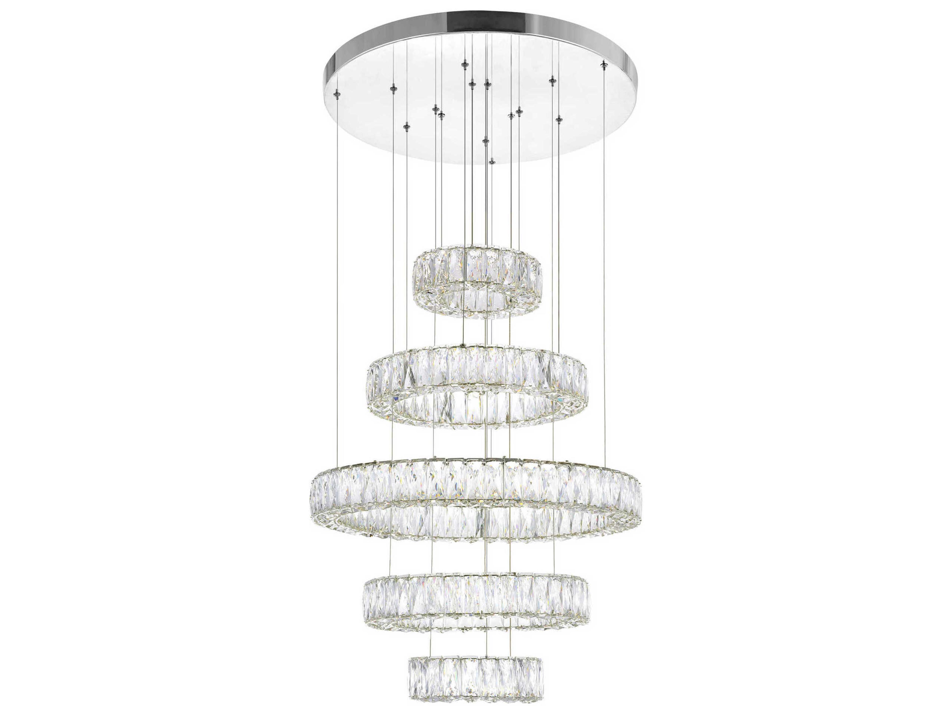 Madeline 5-Ring LED Chandelier in Polished Chrome