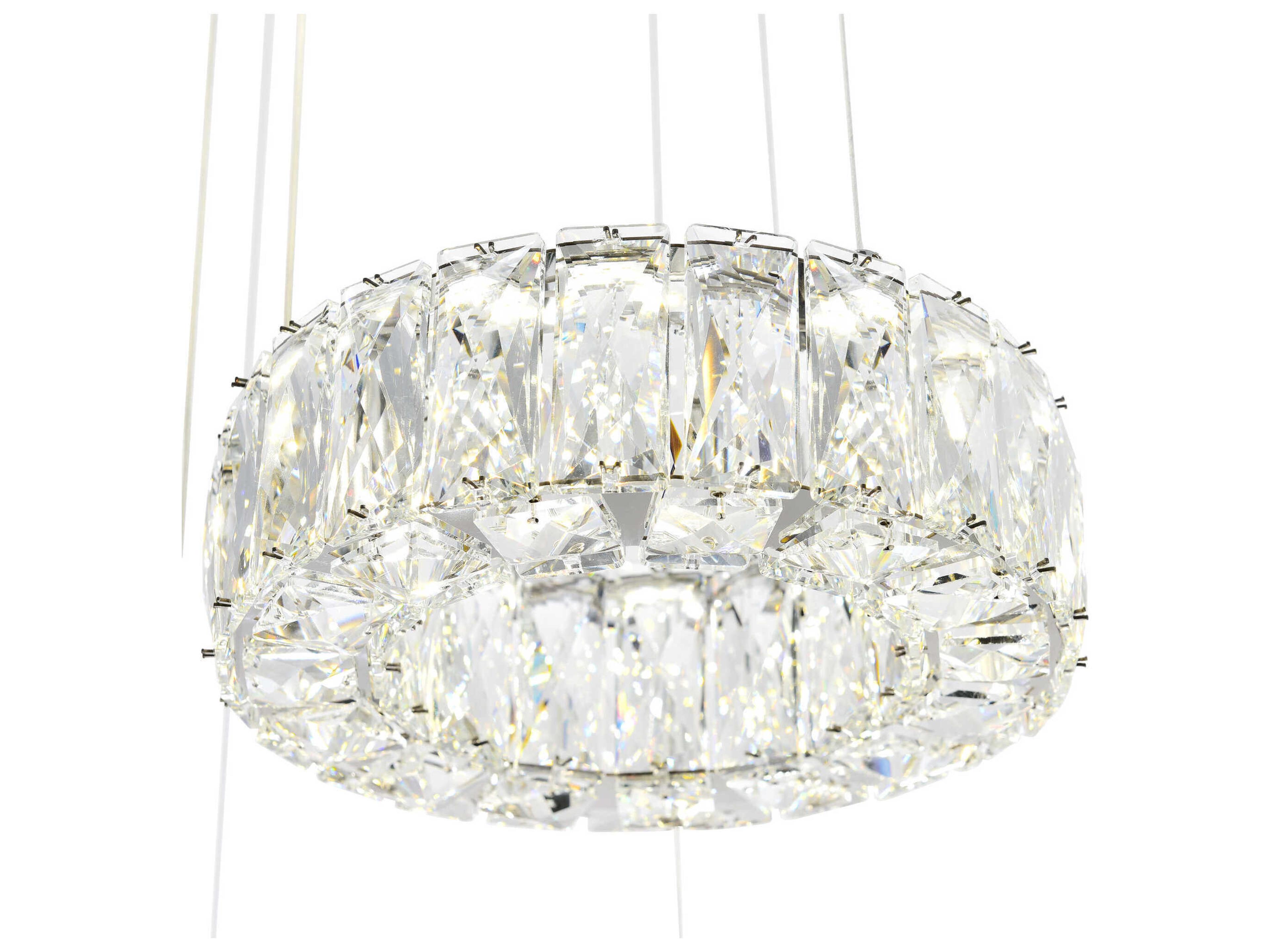CWI Lighting Madeline Chrome Round Tiered Pendant