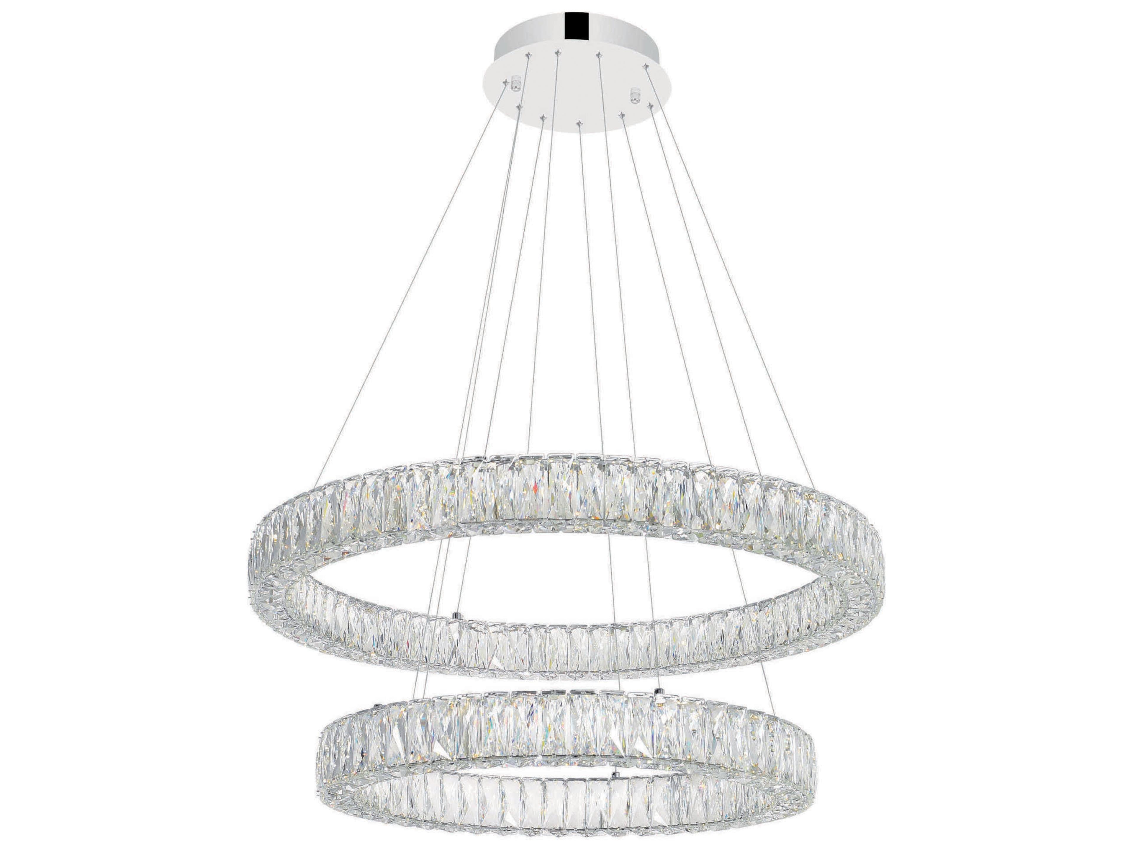 Madeline Chrome Round Tiered Pendant
