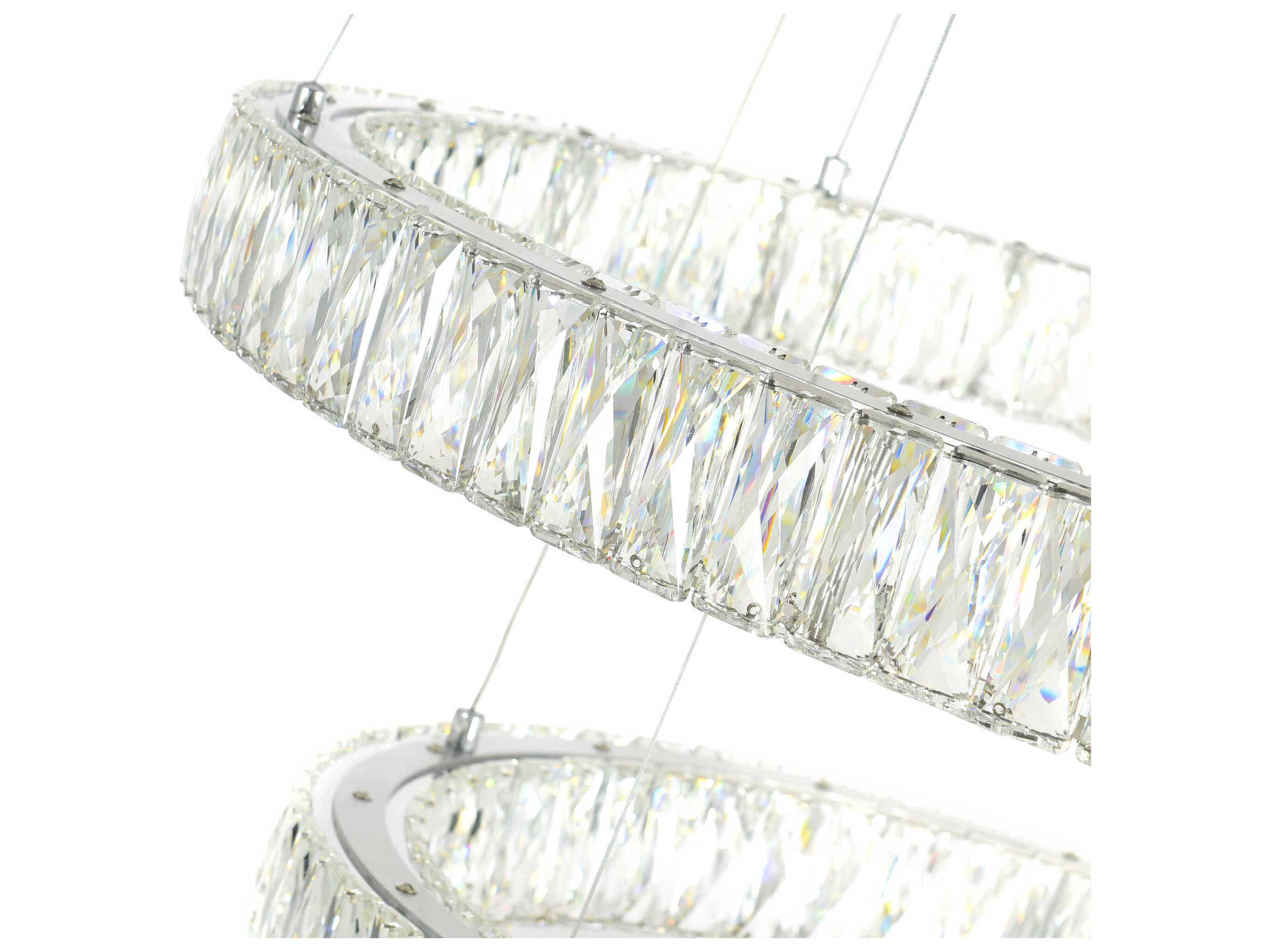 CWI Lighting Madeline Chrome Round Tiered Pendant