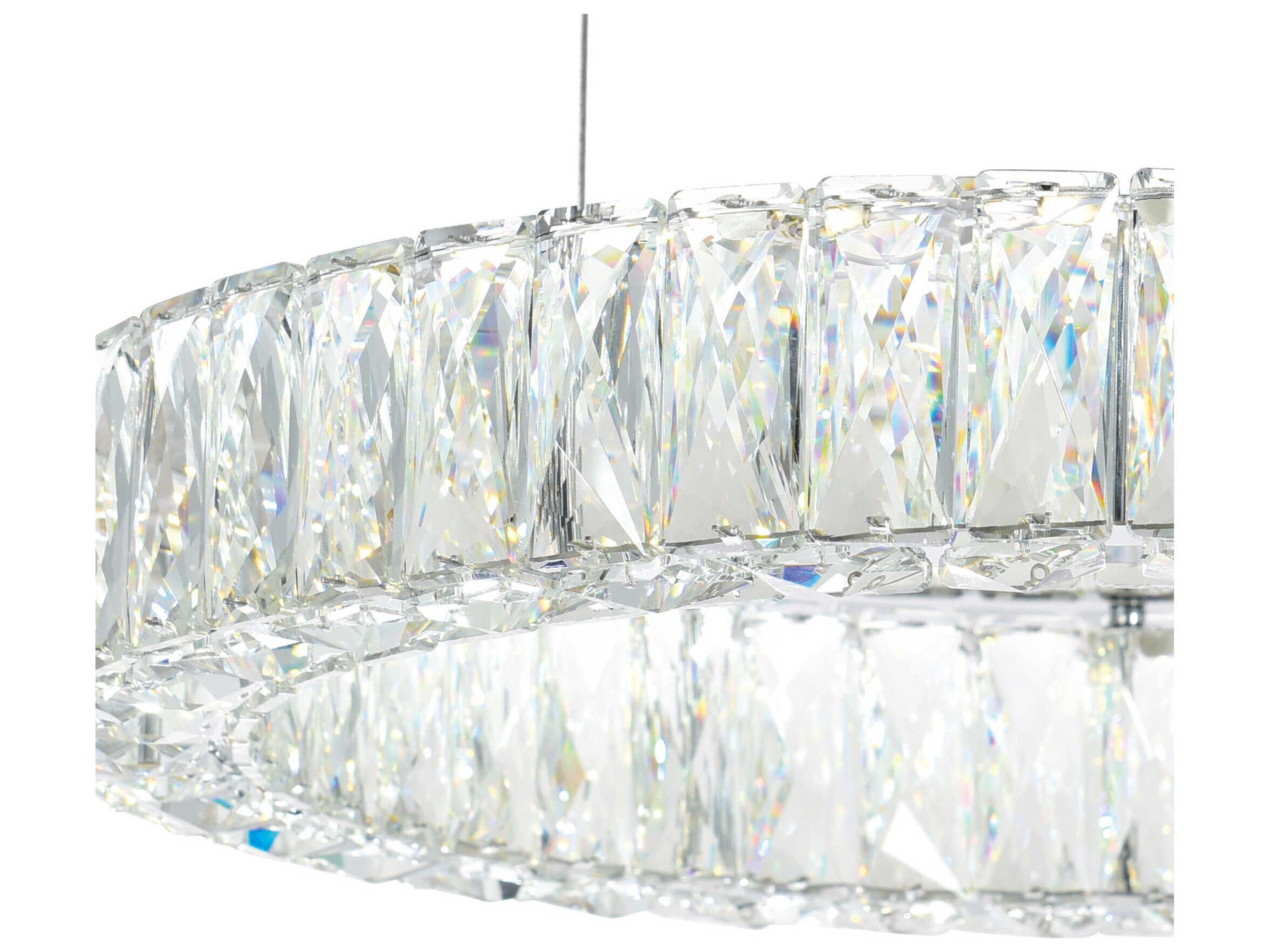 CWI Lighting Madeline Chrome Round Tiered Pendant