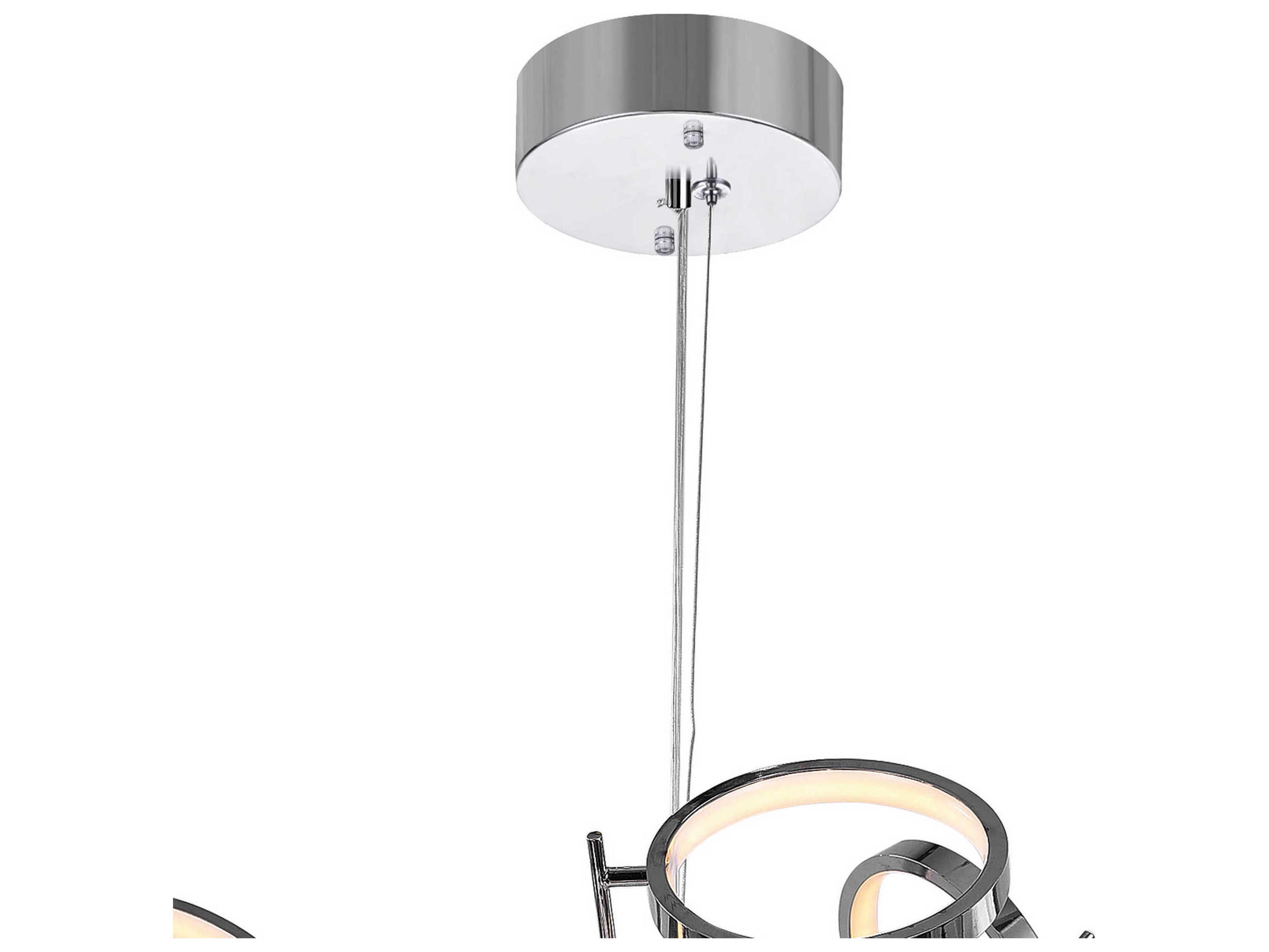 CWI Lighting Colette Chrome Round Sputnik Pendant