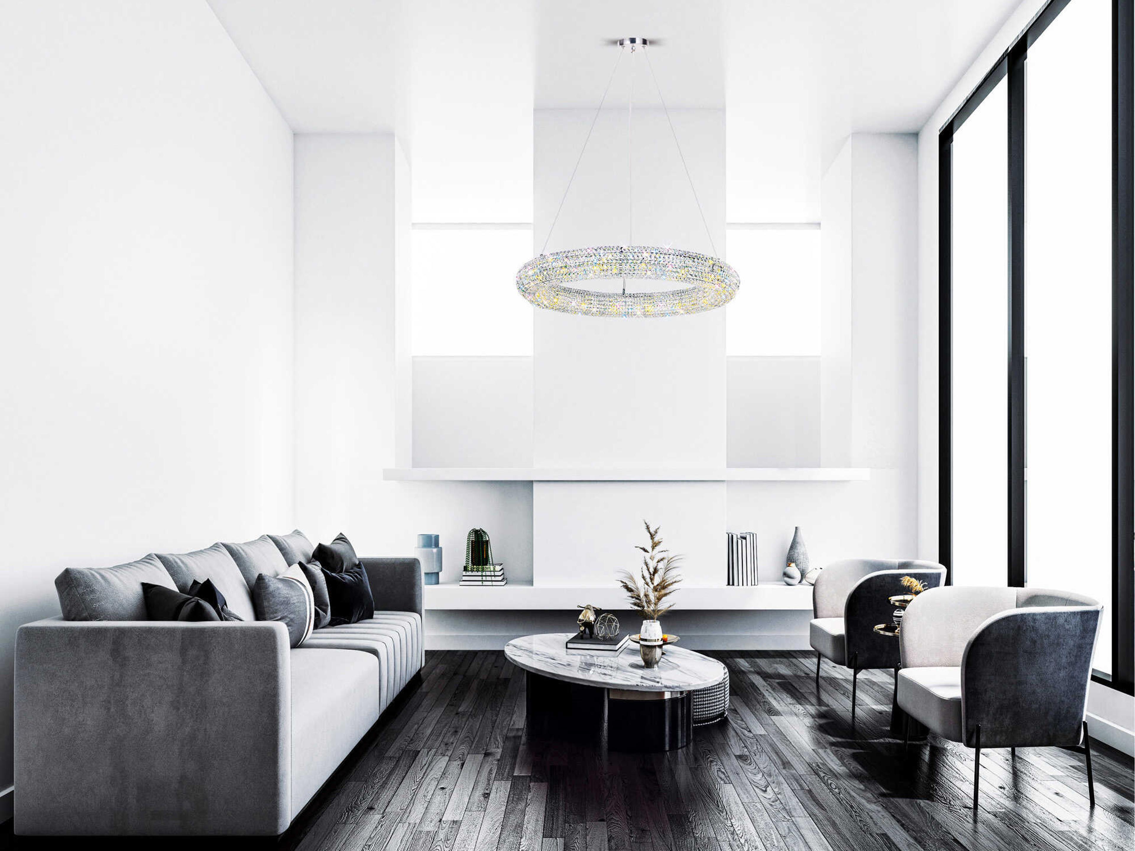 CWI Lighting Veronique 16-Light Chrome Round Chandelier