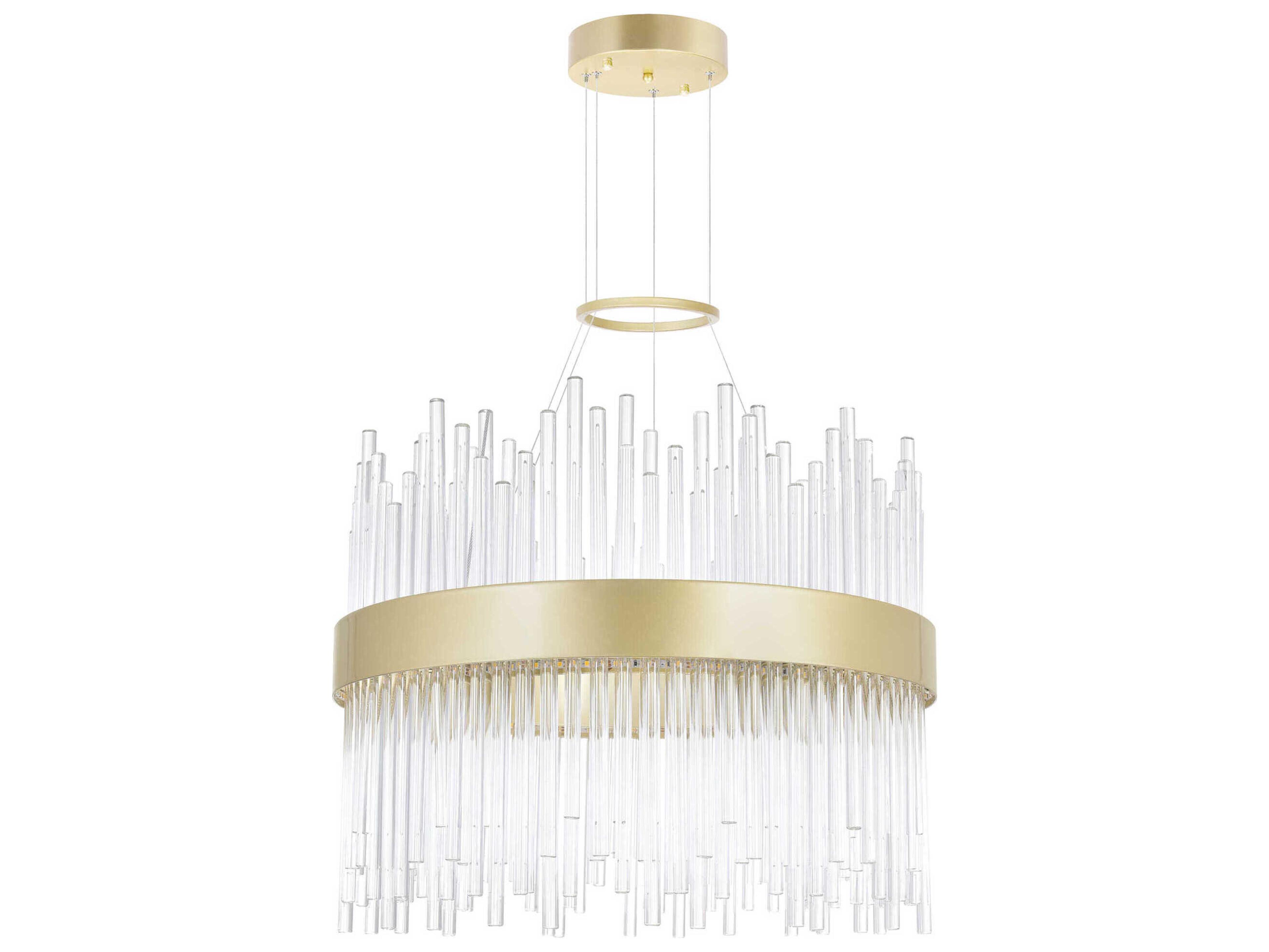 CWI Lighting Genevieve Medallion Gold Round Pendant