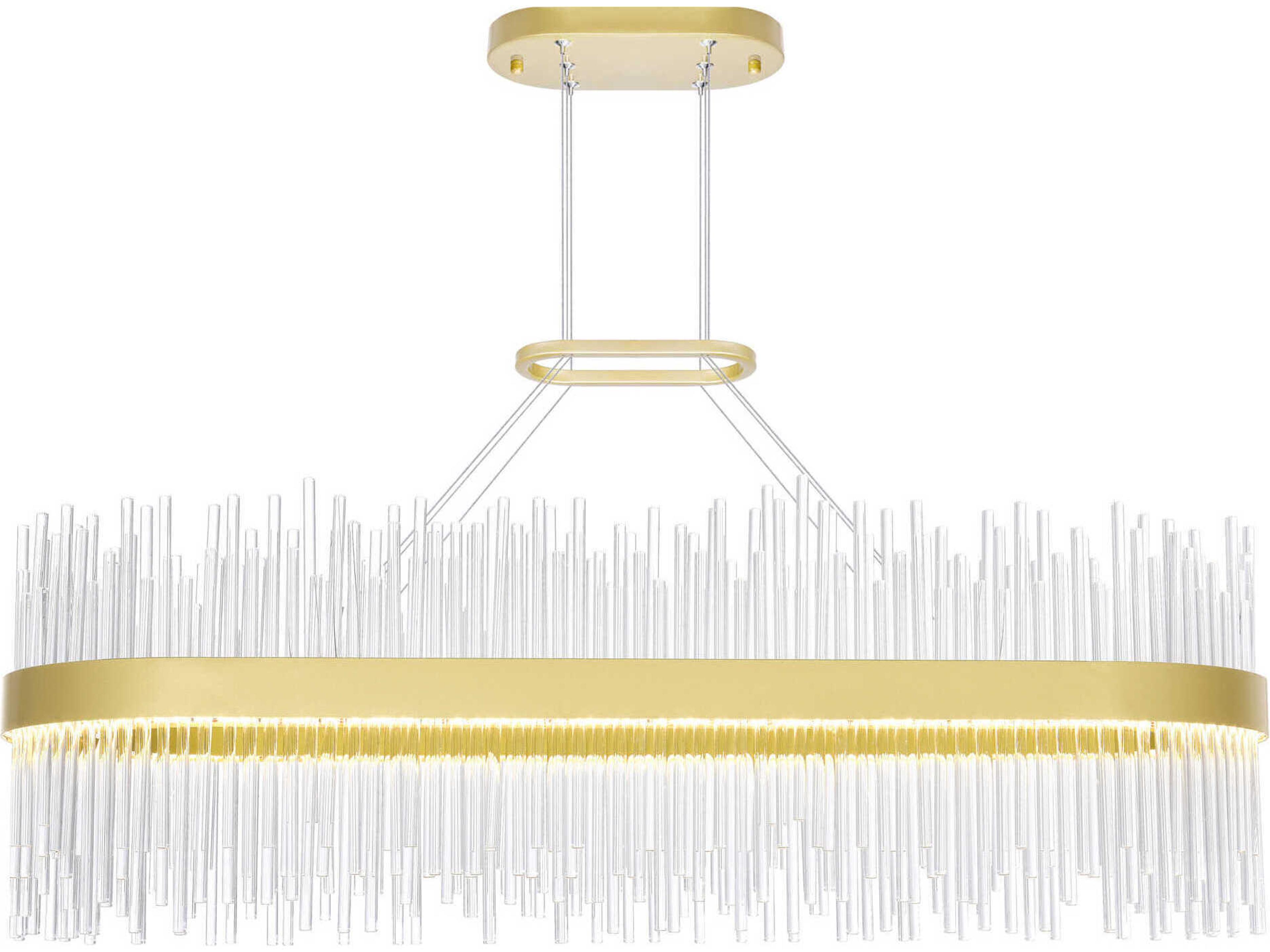 Genevieve Medallion Gold Linear Island Pendant