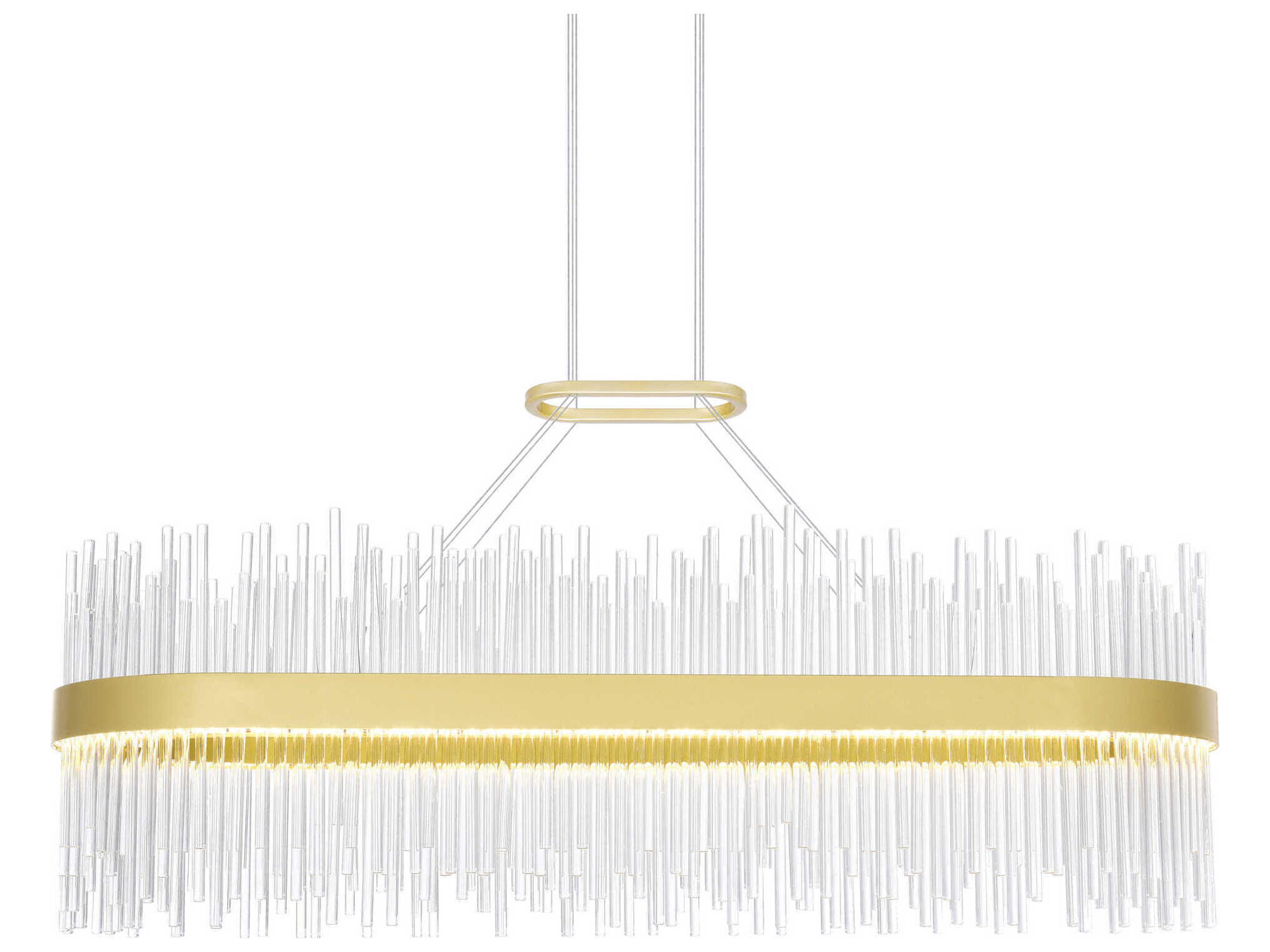 CWI Lighting Genevieve Medallion Gold Linear Island Pendant