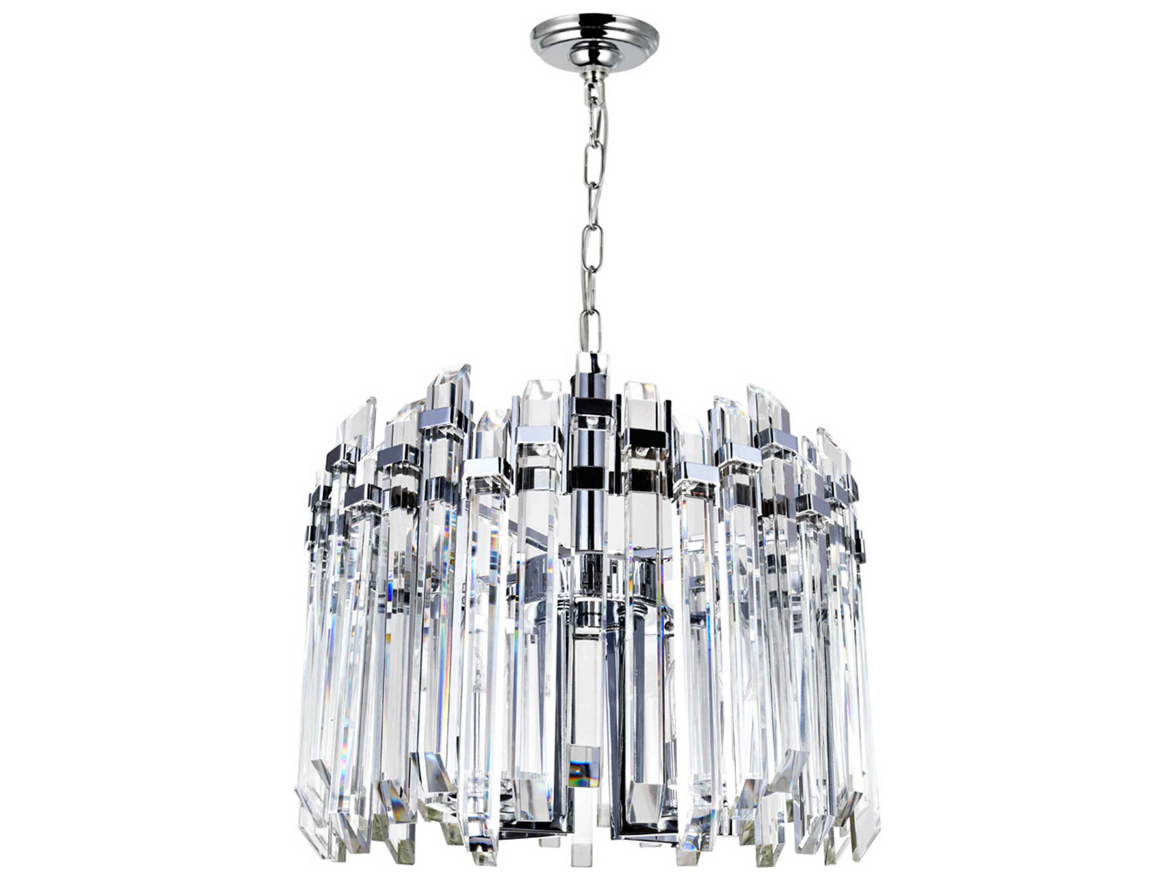 CWI Lighting Henrietta 4-Light Chrome Chandelier
