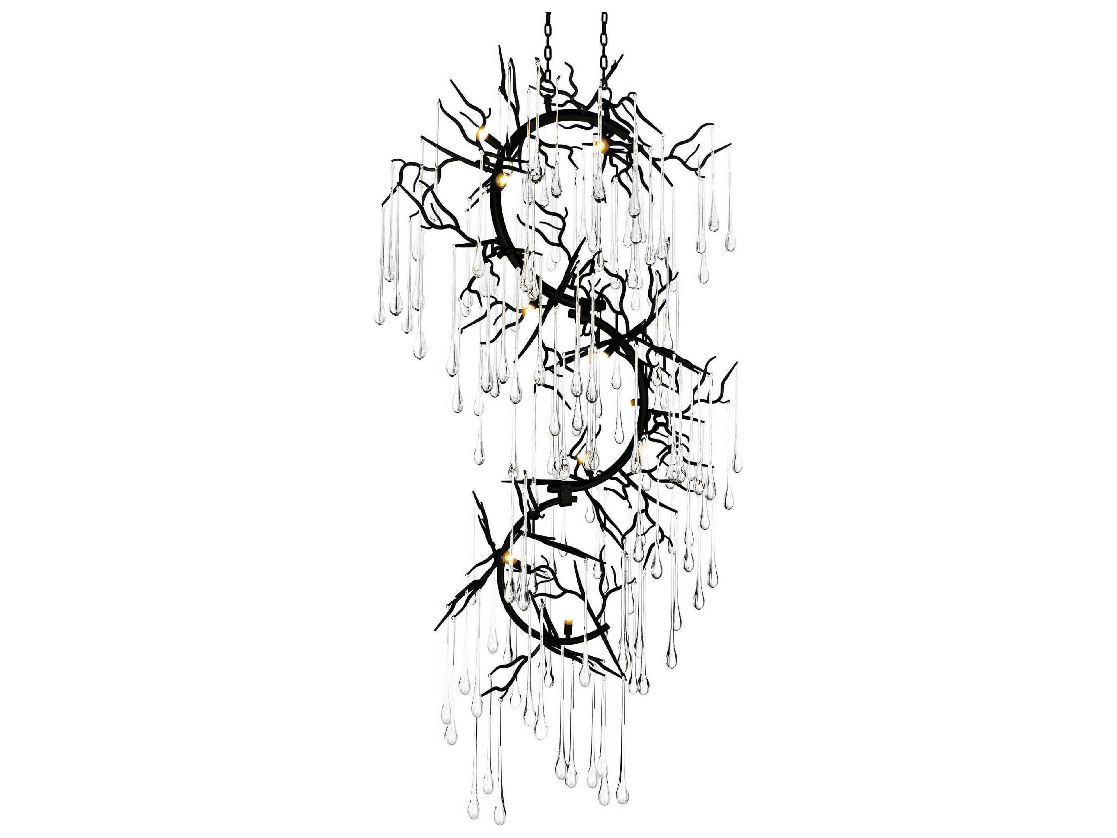 Anita 12-Light Black Chandelier