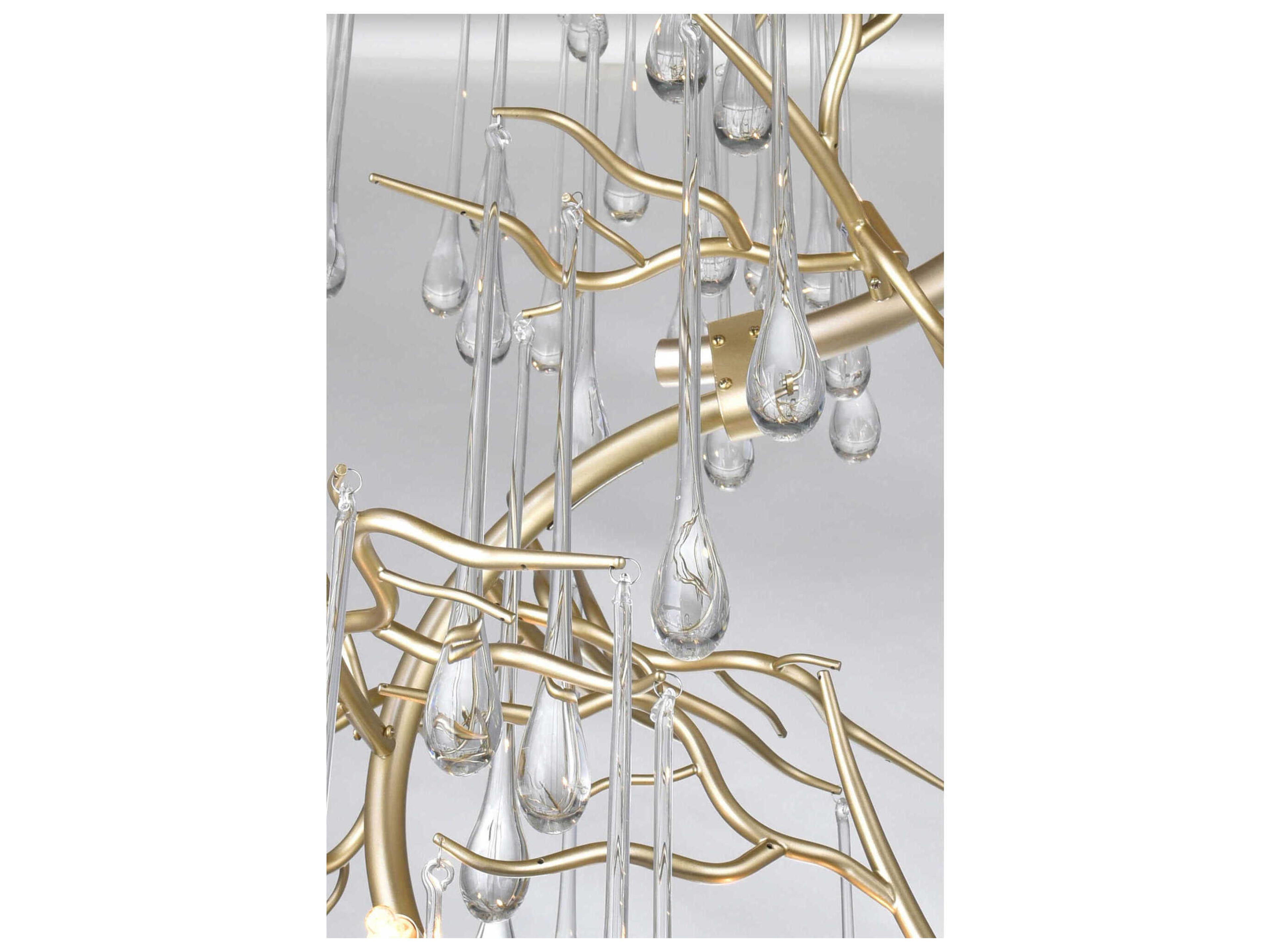 CWI Lighting Anita 12-Light Gold Leaf Chandelier