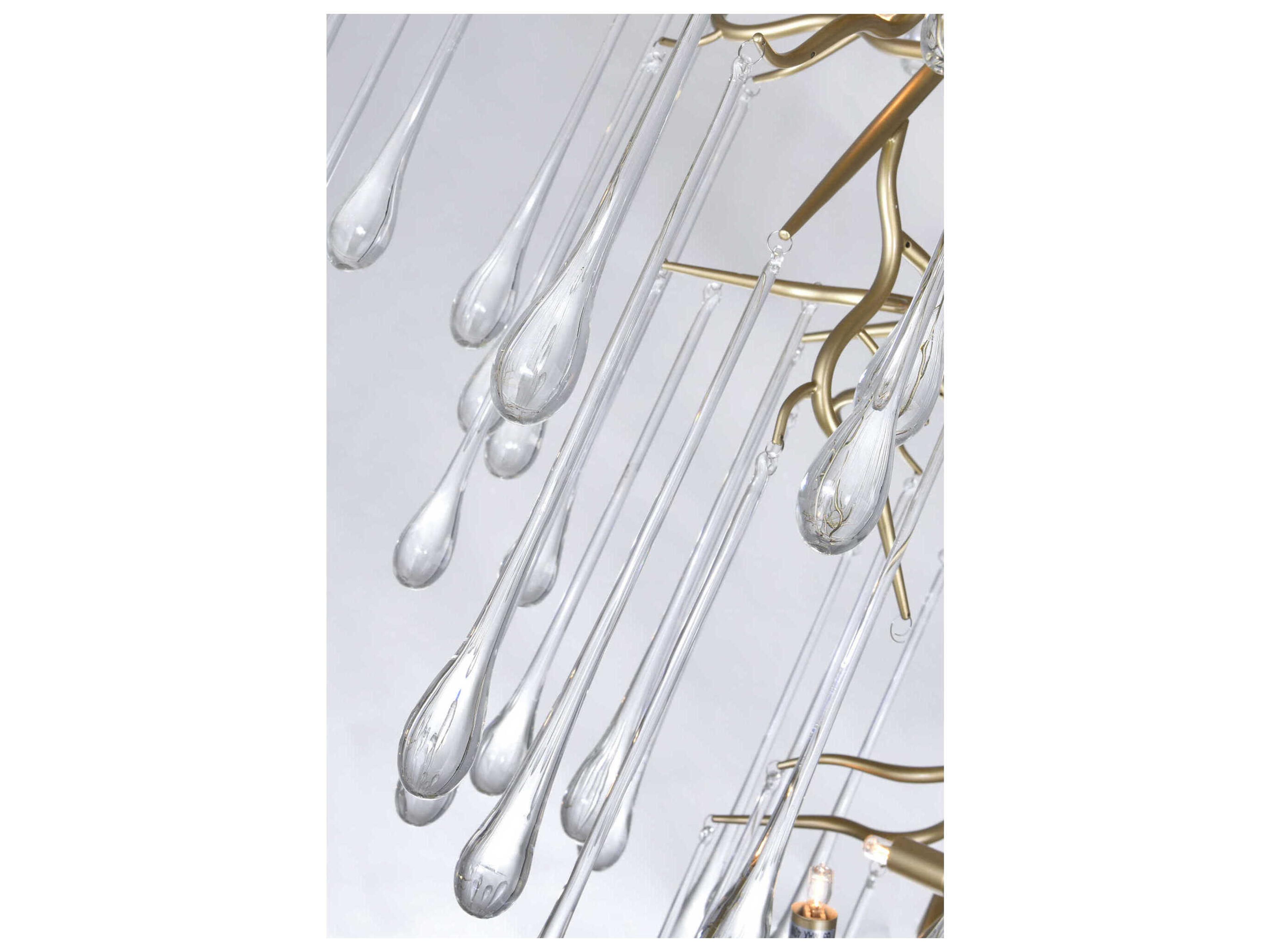 CWI Lighting Anita 12-Light Gold Leaf Chandelier