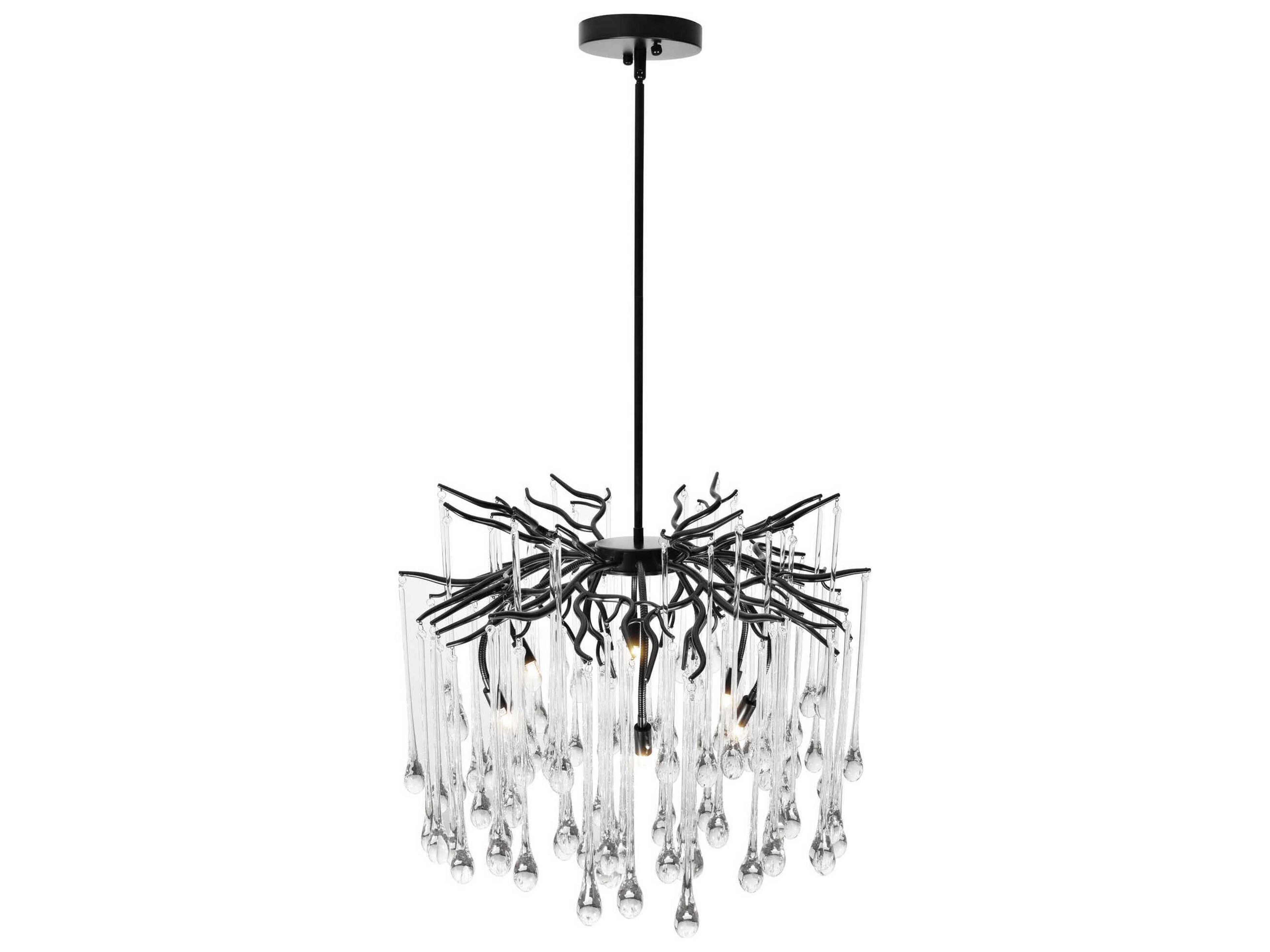 CWI Lighting Anita 6-Light Black Chandelier