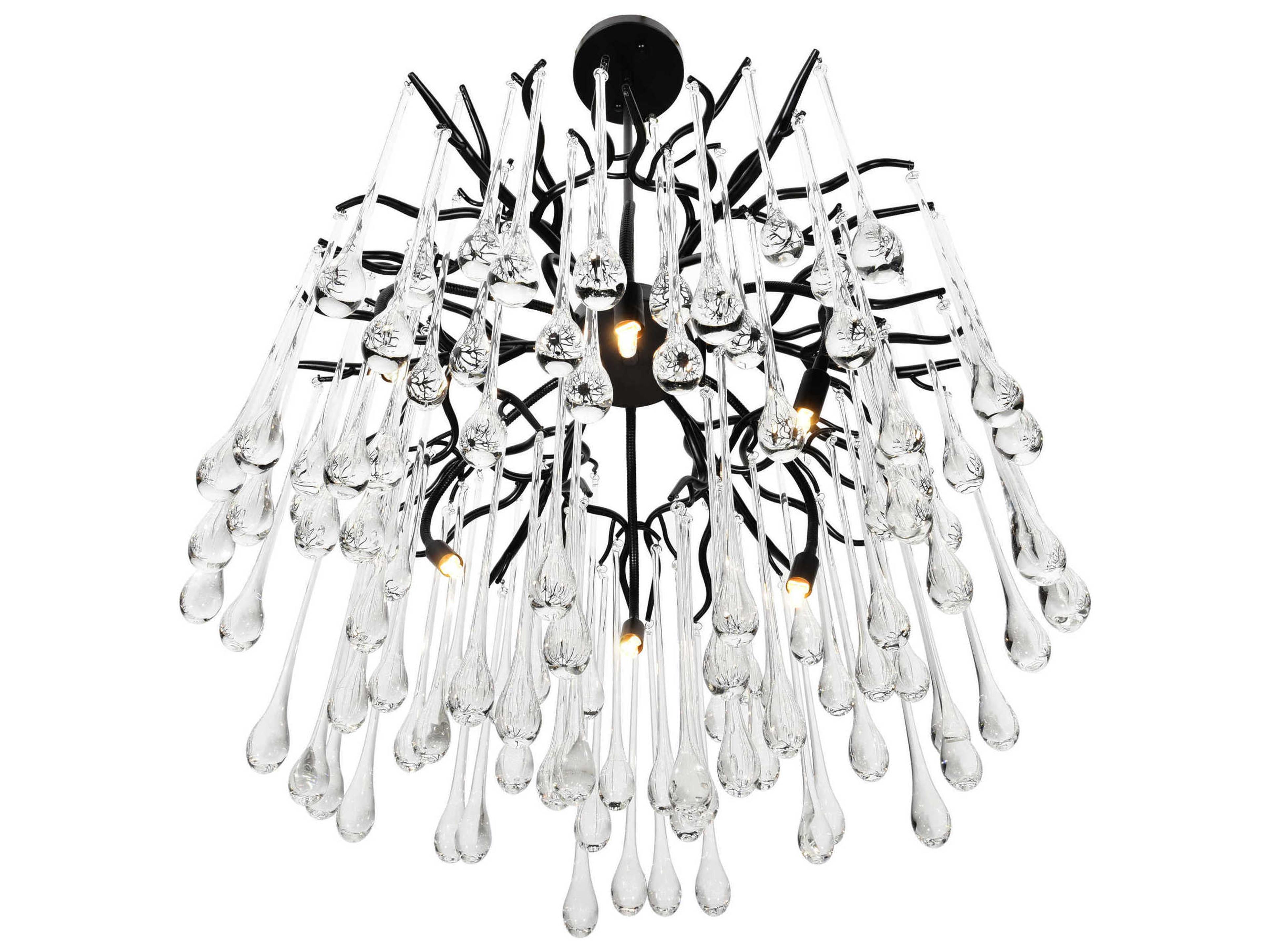 CWI Lighting Anita 6-Light Black Chandelier